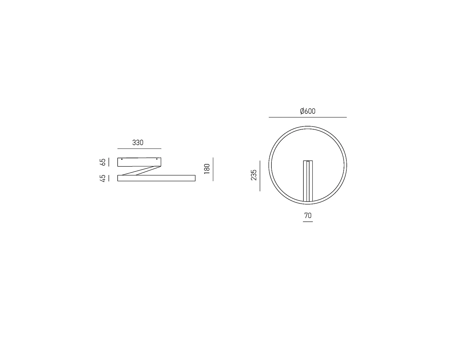Criseide P/G LED-plafondlamp - 60W 3200lm 3000K dimbaar met aflopende rand in satijnwit aluminium - Gealuce