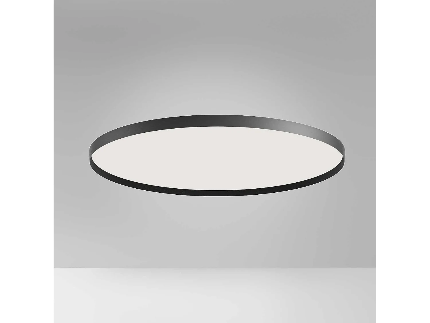 ACELIA P/S 76W LED-Deckenleuchte, integriert, 120° Abstrahlwinkel, variable Farbtemperatur 3000K–4000K, schwarzes Aluminium – Gealuce