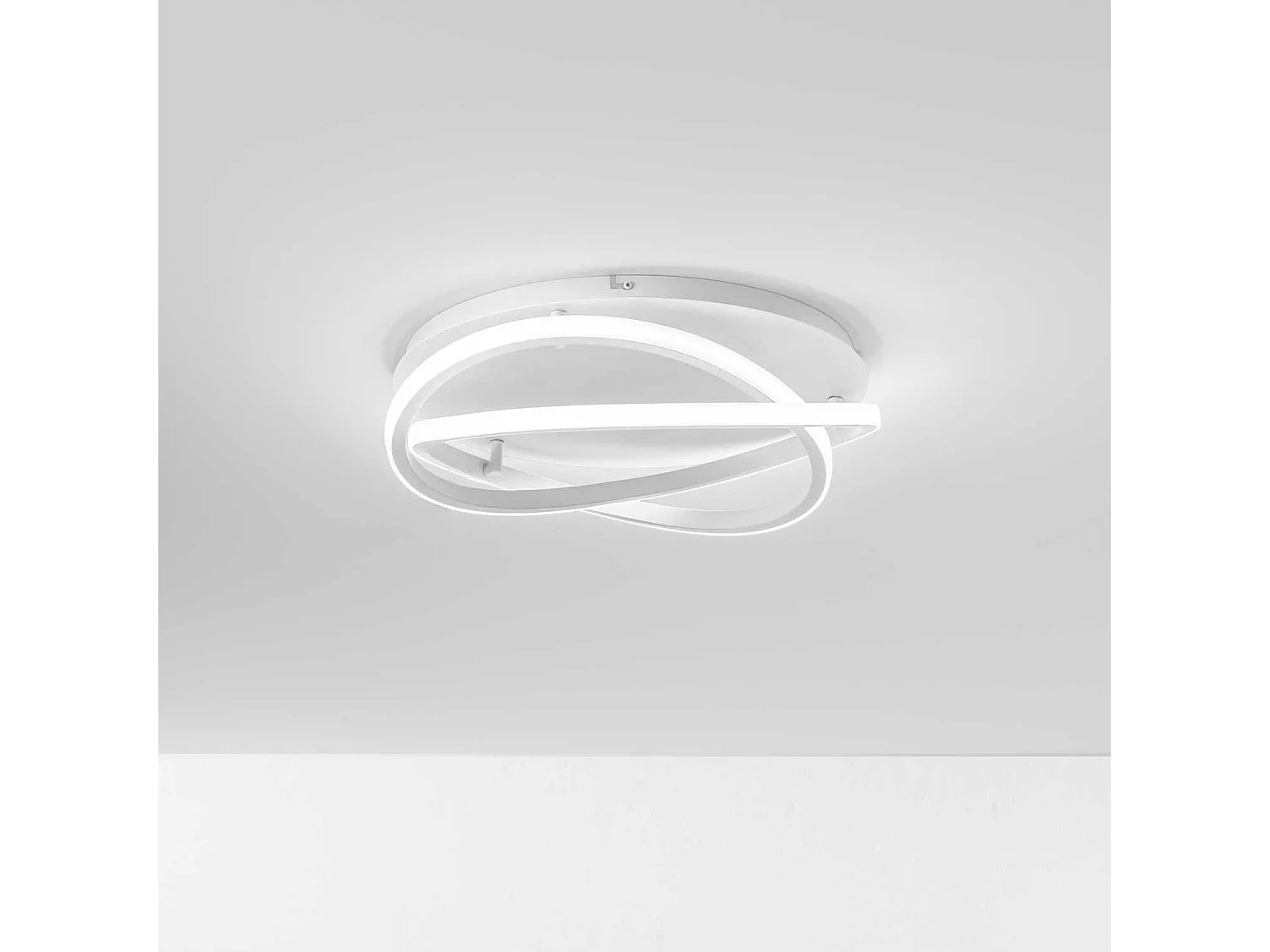 ATIA P/P Witte Aluminium LED Plafondlamp 40W 2100lm 3000K Dimbaar Fase-afsnijding en Drukknop - Gealuce