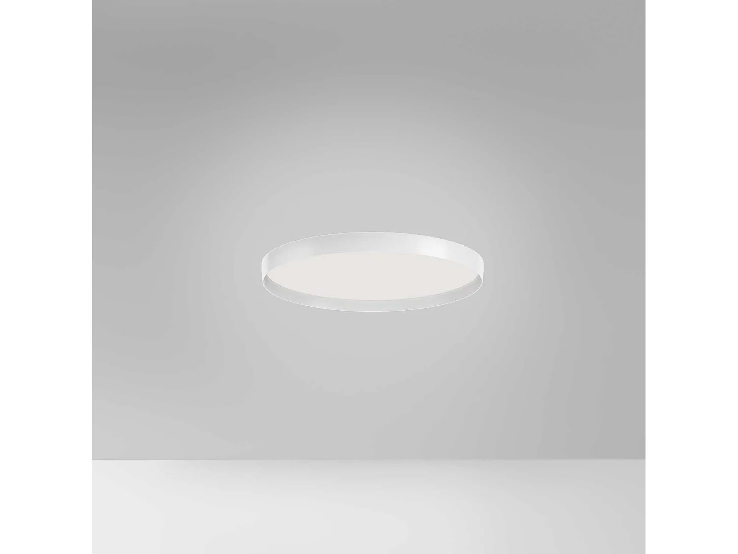 ACELIA P/P 30W dimbare LED-plafondlamp met faseafsnijding en dubbele lichtuitstraling in opaalwit aluminium - Gealuce