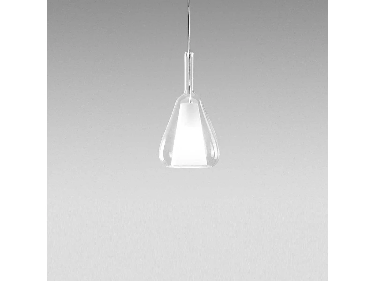 Ofelia S/11 Mini Suspension En Verre Borosilicate Transparent Avec Douille E27, Câble De 3 Mètres - Gea Luce