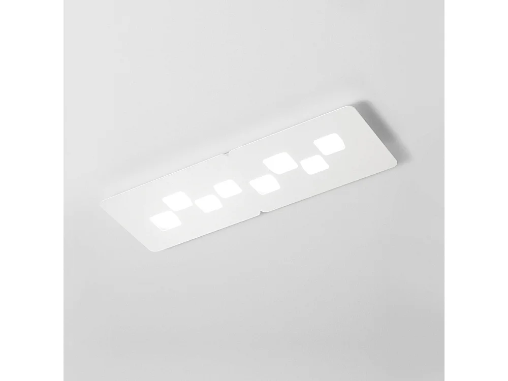 BILBAO P/G Plafondlamp - Plafondlamp van metaal en methacrylaat, wit, 8x8W GX53 - Gea Luce