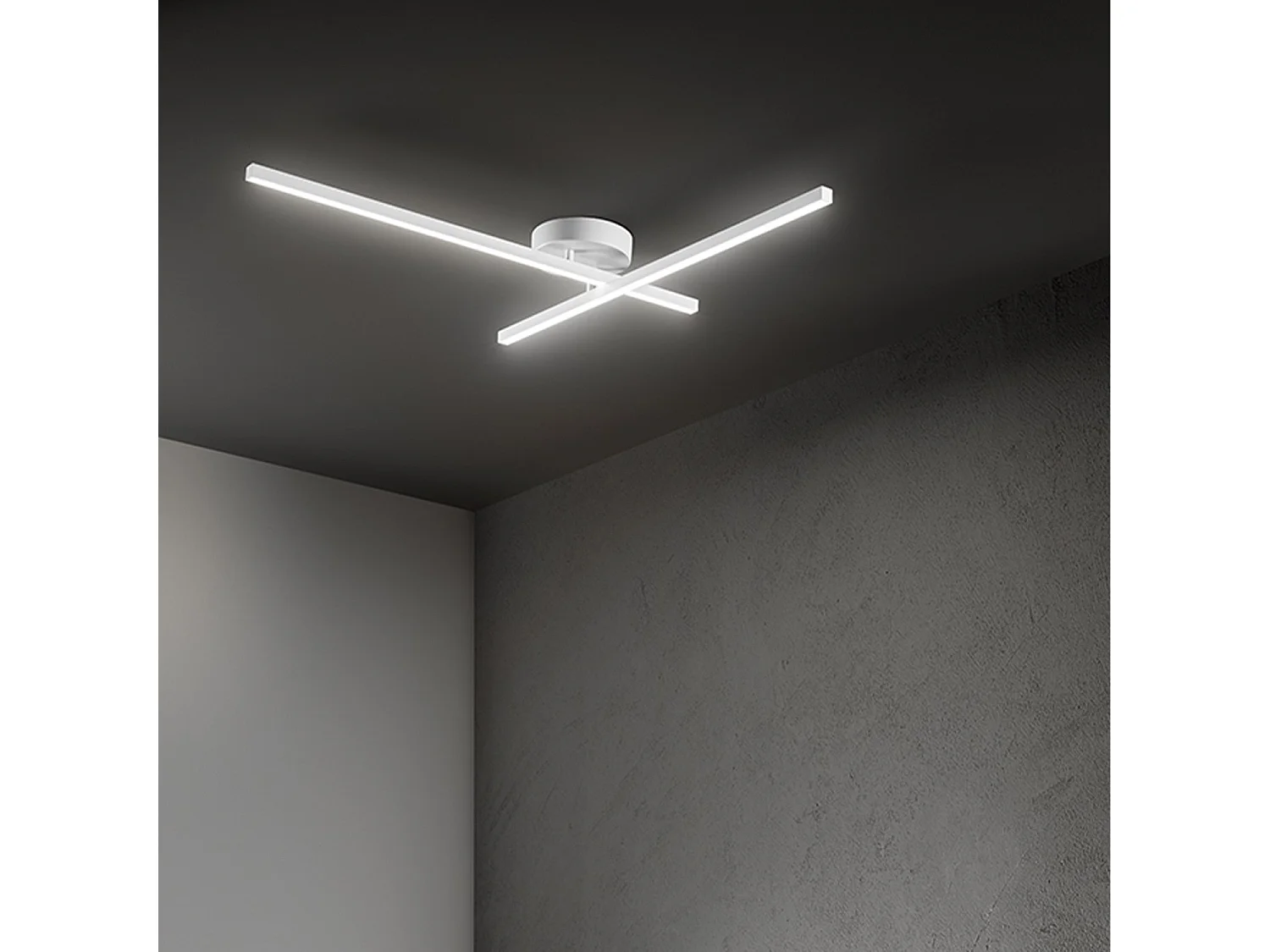 Plafoniera Moderna Syncro Alluminio Bianco Led 29W Dimmerabile Ip20