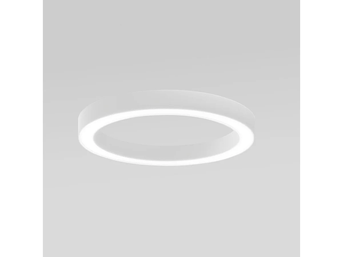 FLOR P/G Deckenleuchte – 60 W integrierte LED, 3000 K, Phasenanschnittdimmung, weiß satiniertes Aluminium, Methacrylat-Diffusor – Gealuce