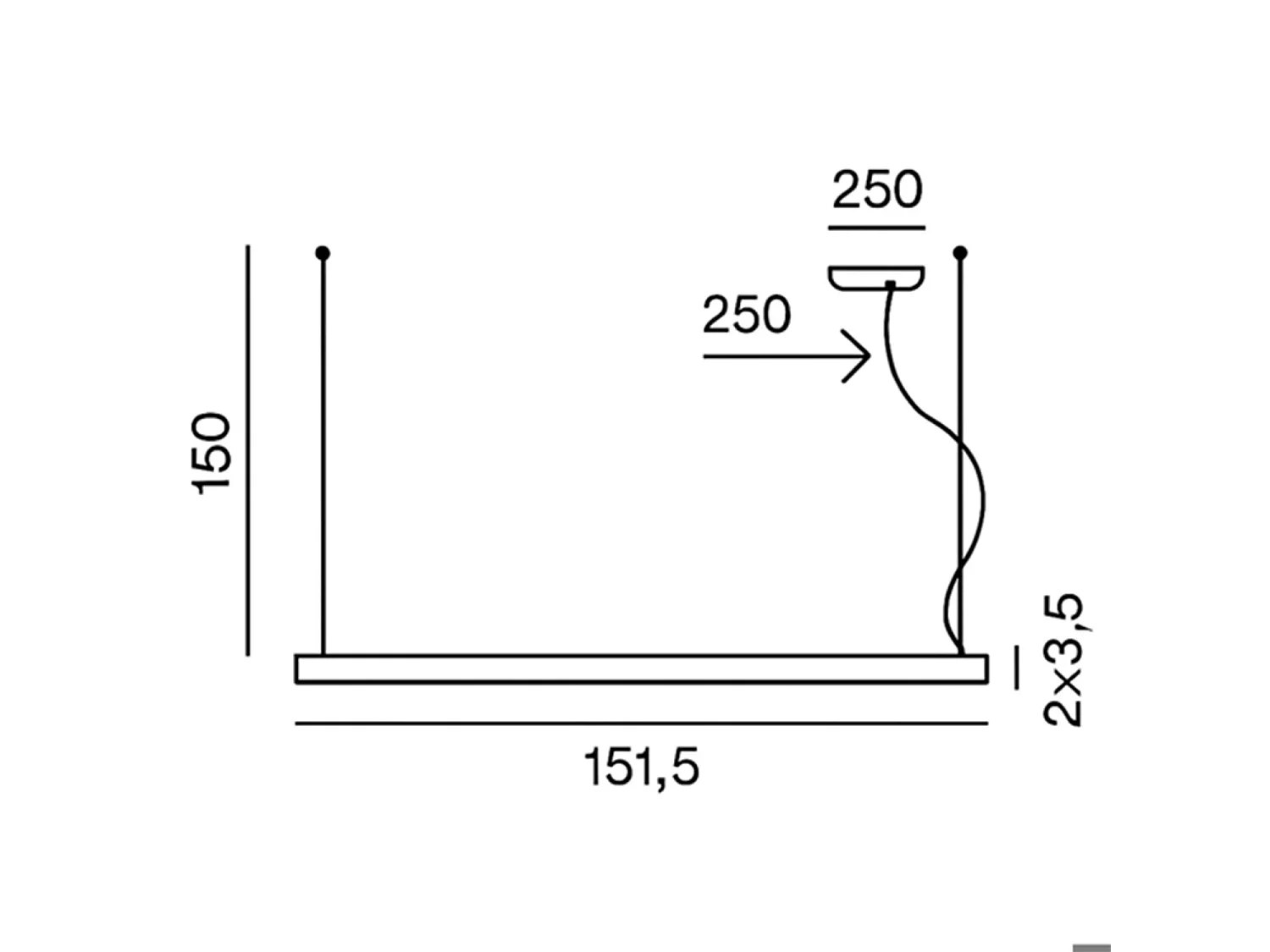 Sospensione Moderna Link Metallo Marrone Led 45W Dimmetabile Ip20