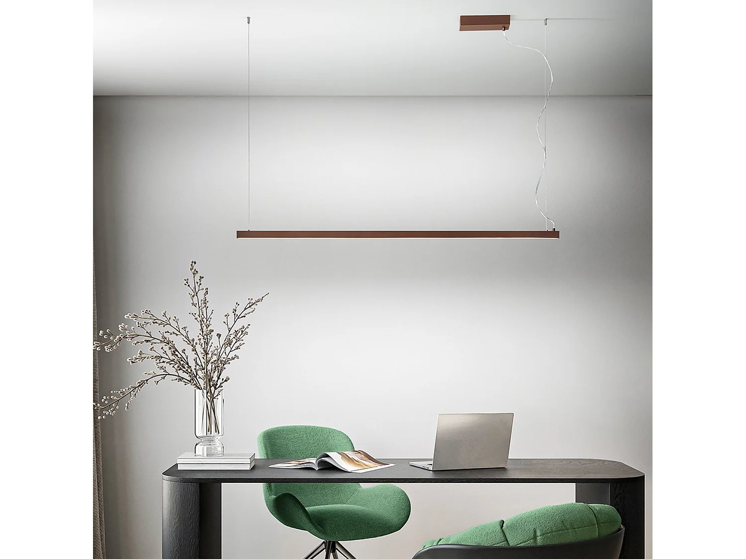 Sospensione Moderna Link Alluminio Marrone Led 35W Dimmetabile Ip20