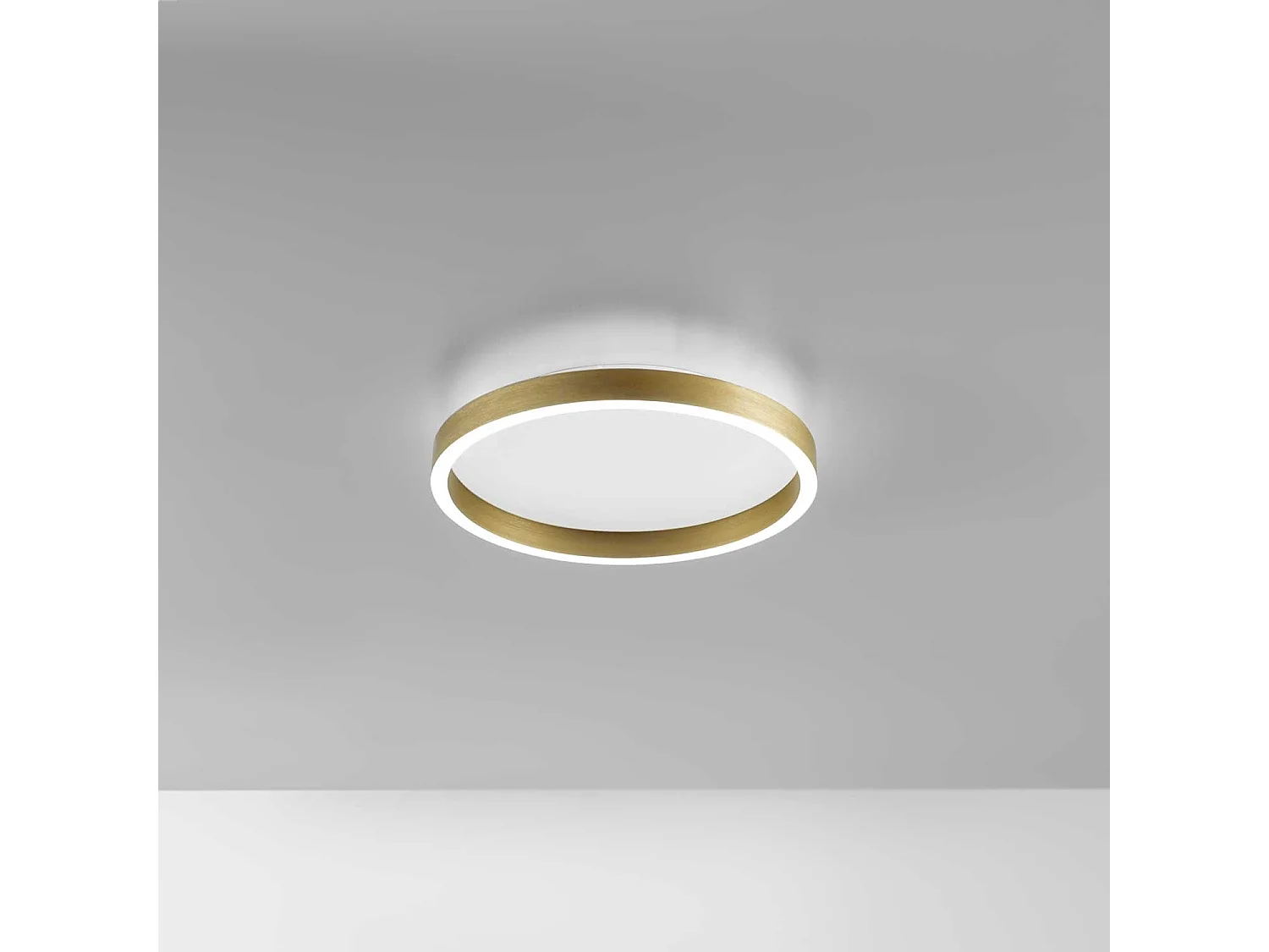 AELA P/P LED-plafondlamp 36W Dubbele emissie 1800-1900lm 3000K/4000K Geborsteld goudkleurig aluminium Dimbaar Fase-afsnijding - Gealuce