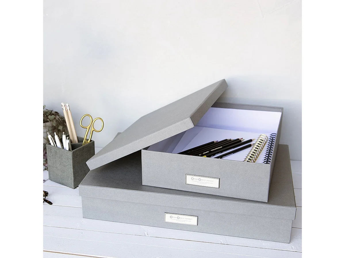 Boîte de rangement format A3 avec porte étiquette - SVERKER