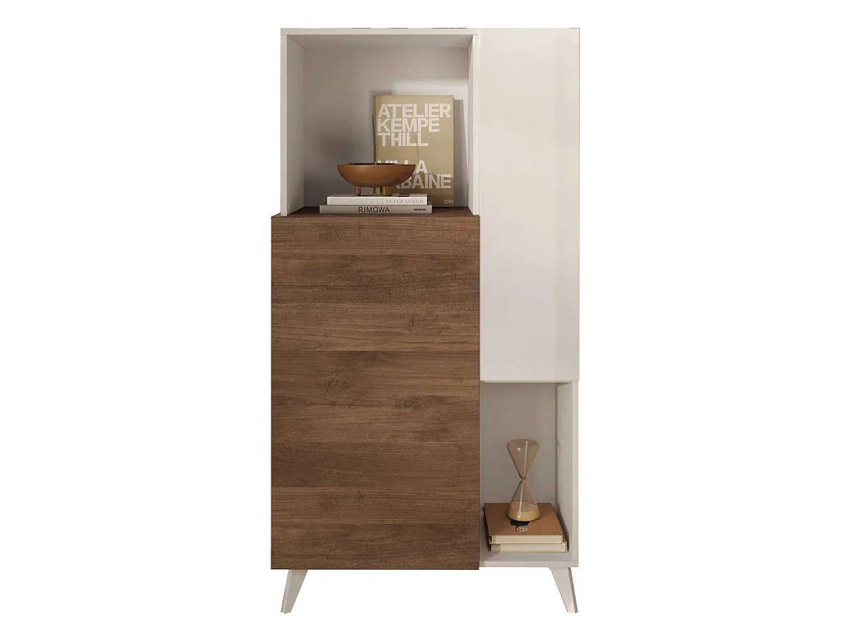 Credenza 2 ante, 2 nicchie e 2 ripiani L80 cm - MALA