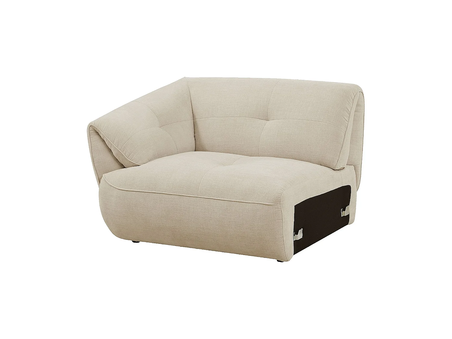 Habitat - Canapé 3 places en tissu - Crème - Cyriel