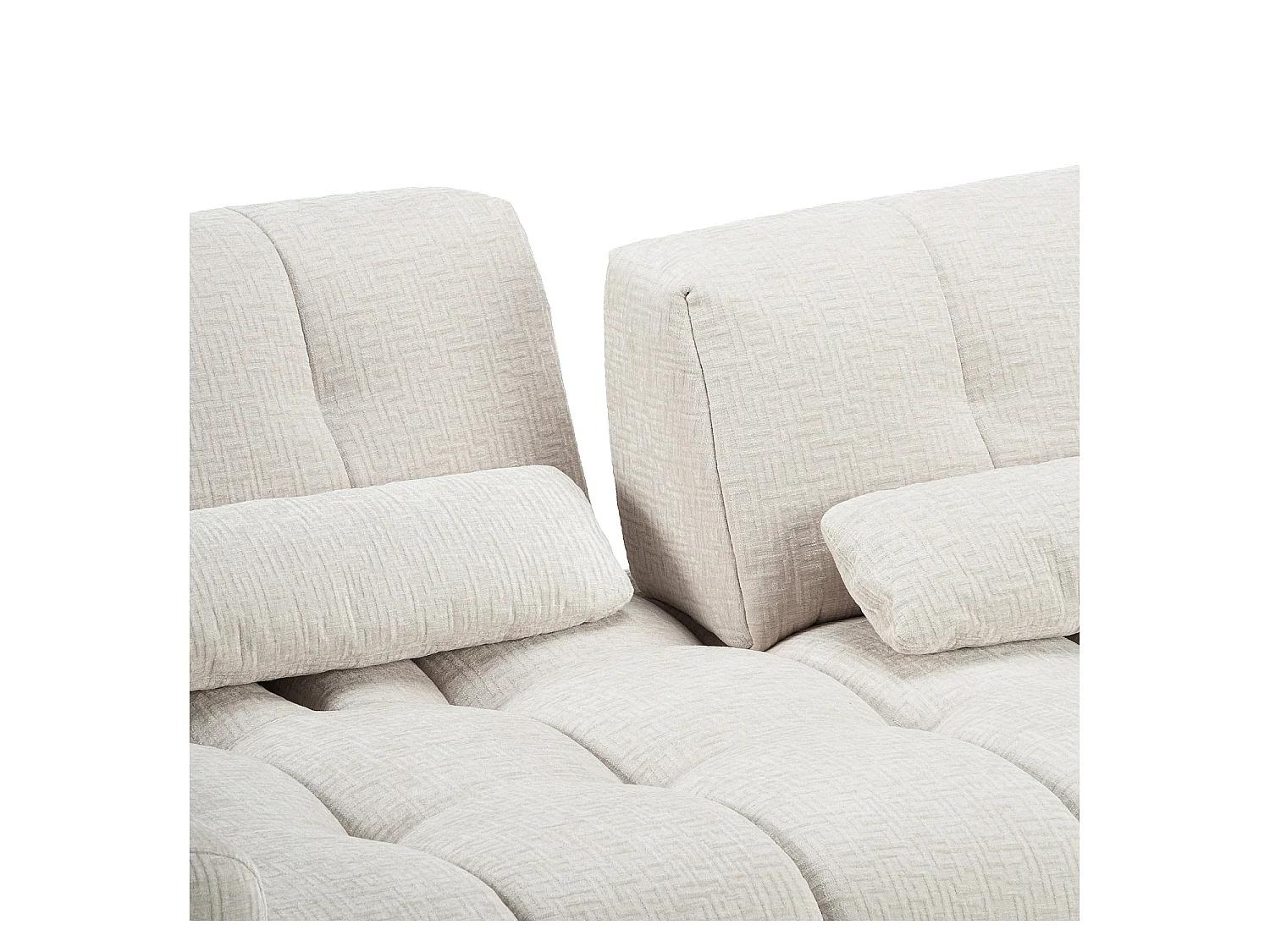 Habitat - Canapé 2 places en tissu texturé avec dossier avance-recule - Beige - Livea
