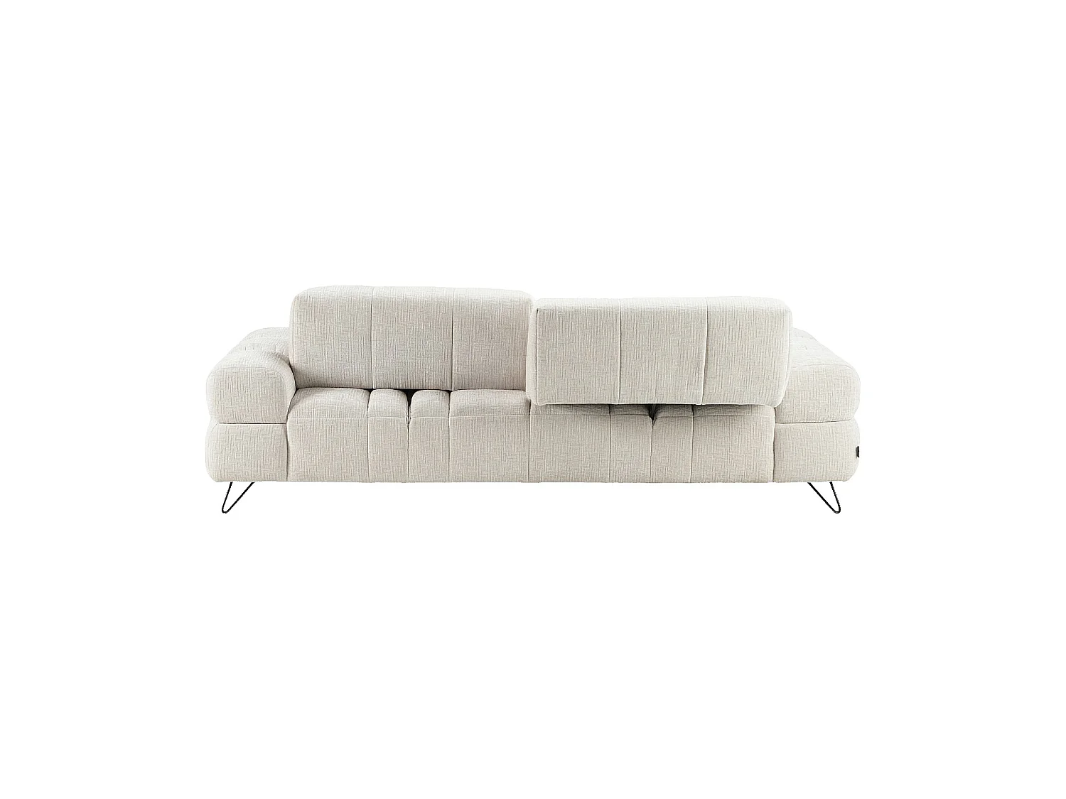 Habitat - Canapé 2 places en tissu texturé avec dossier avance-recule - Beige - Livea