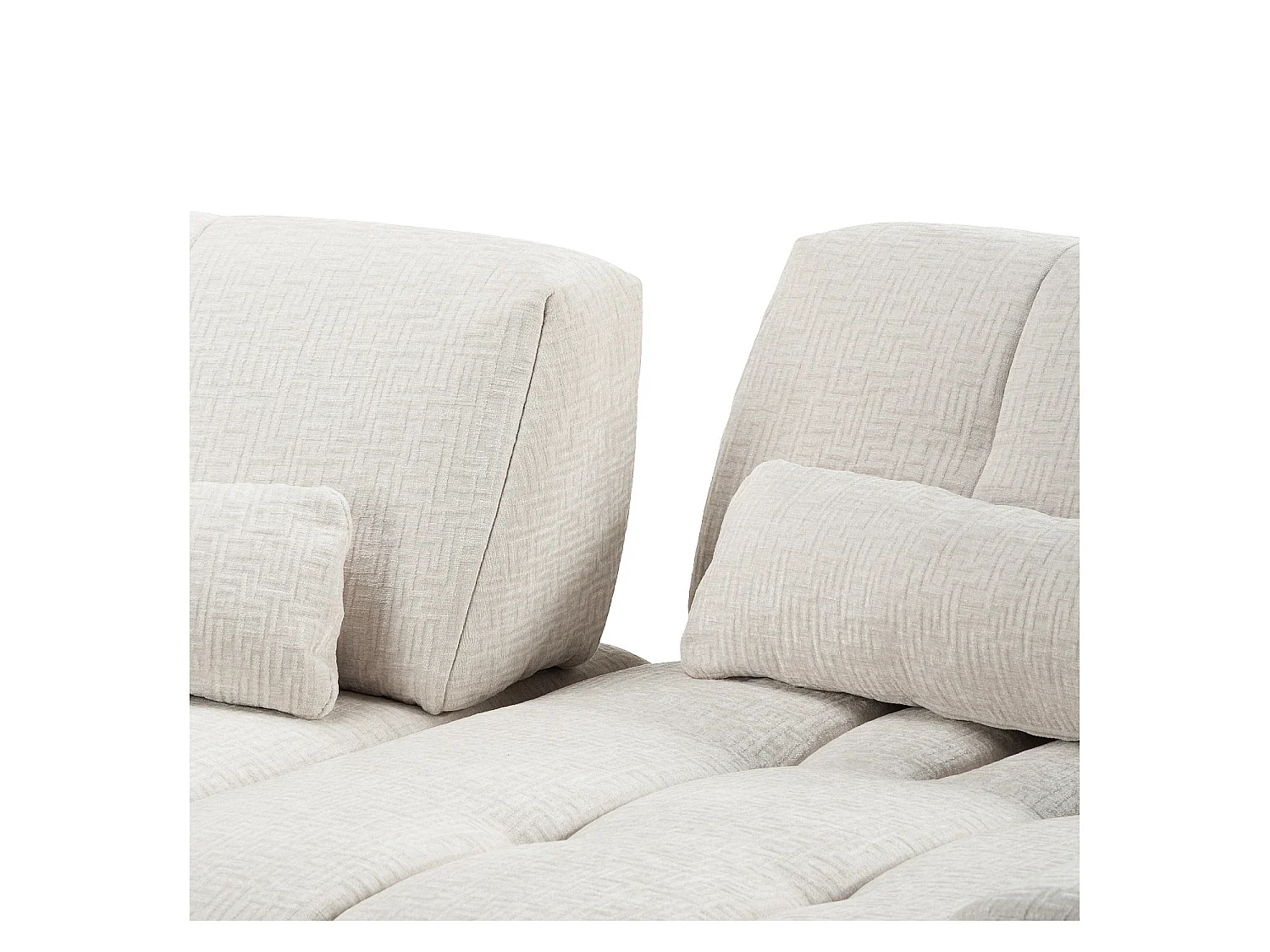 Habitat - Canapé d'angle gauche en tissu texturé avec dossier avance-recule - Beige - Livea