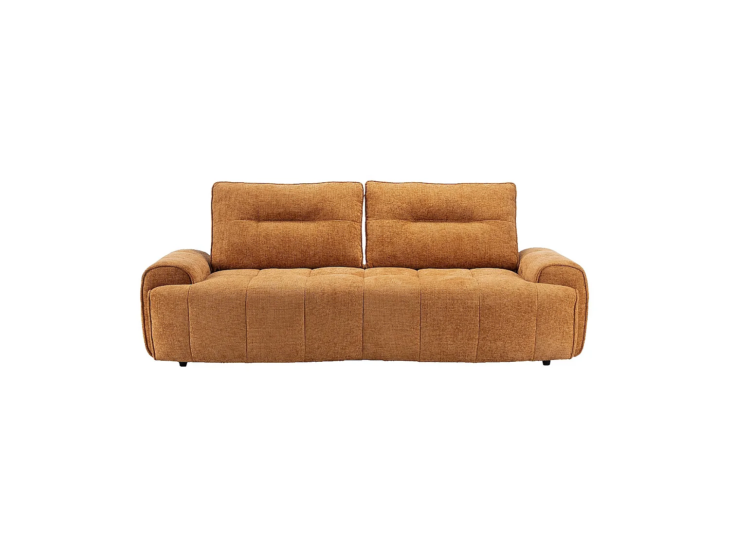 Habitat - Canapé 2 places en tissu chenille avec dossier avance-recule électrique - Terracotta - Abilly