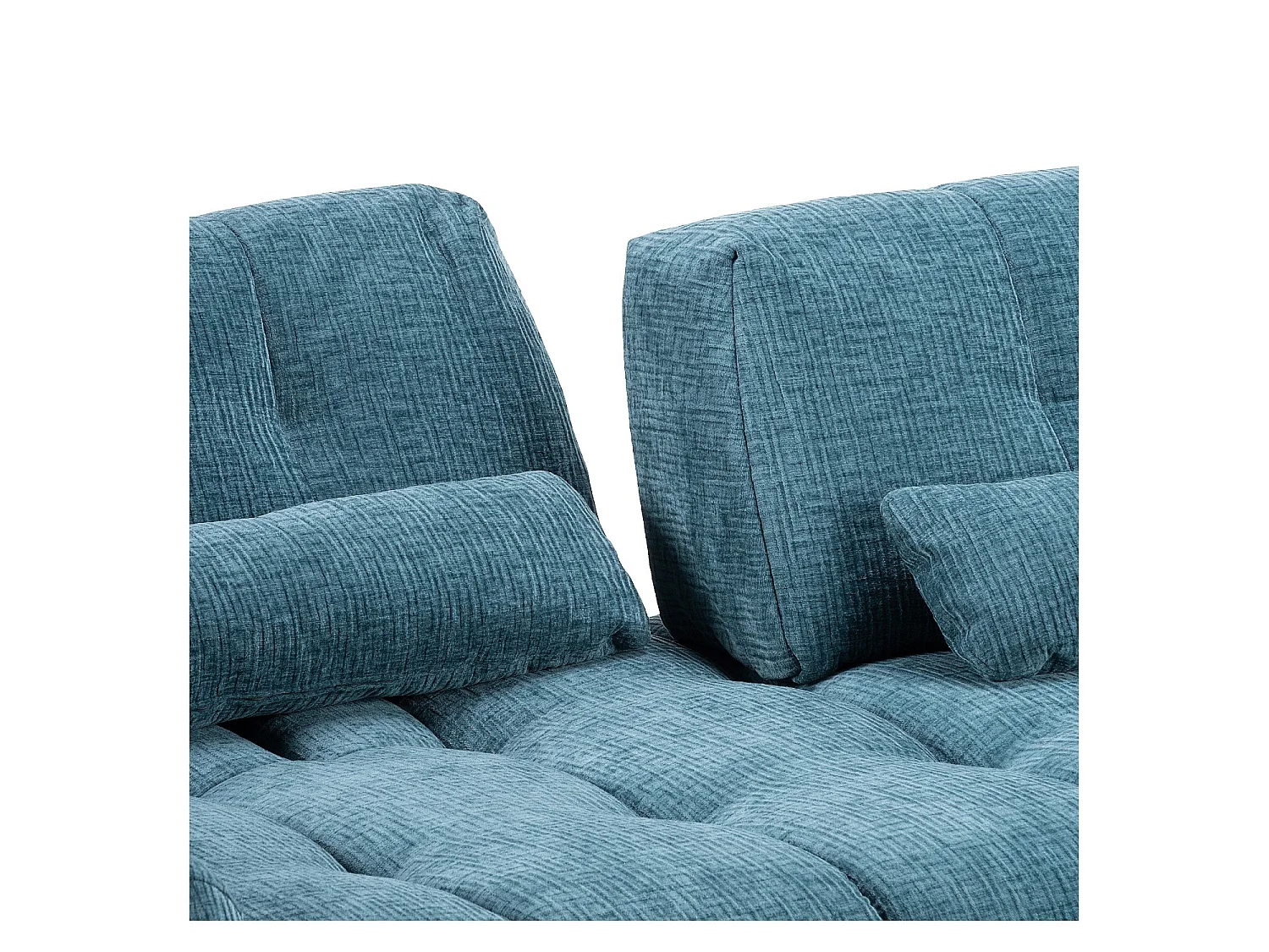 Habitat - Canapé 3 places en tissu texturé avec dossier avance-recule - Bleu canard - Livea