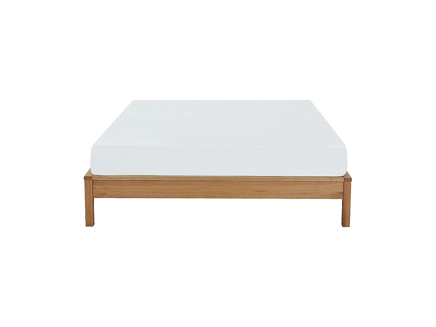 Habitat - Lit 180 x 200 cm en chêne massif - Naturel - Hazo
