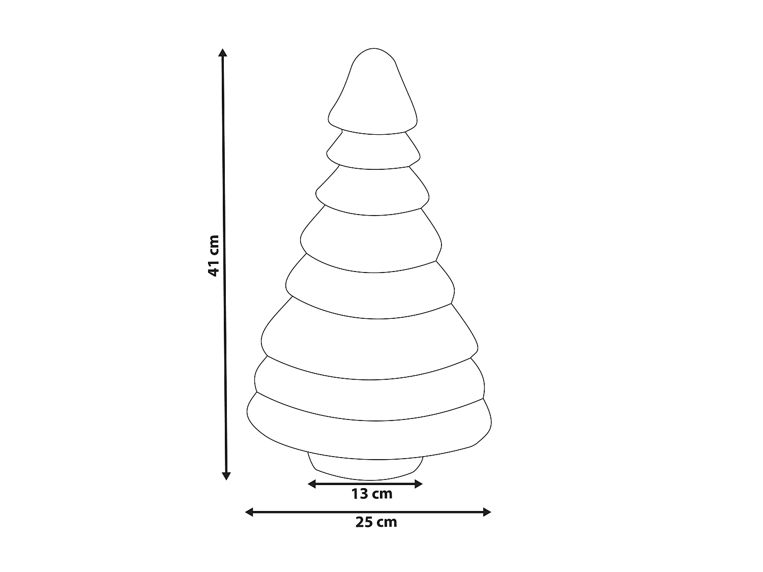 Décoration de Noël LED ANDAN 41 cm Arbre de Noël Vert