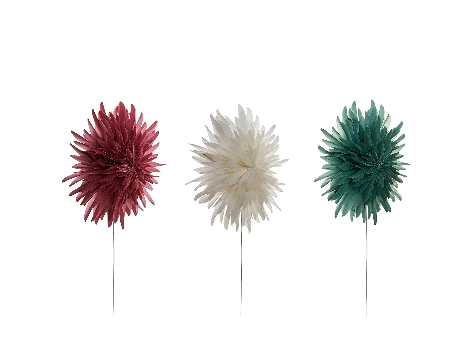 Lot de 3 décorations suspendues LED GROVLAN 41 cm Étoile Multicolore