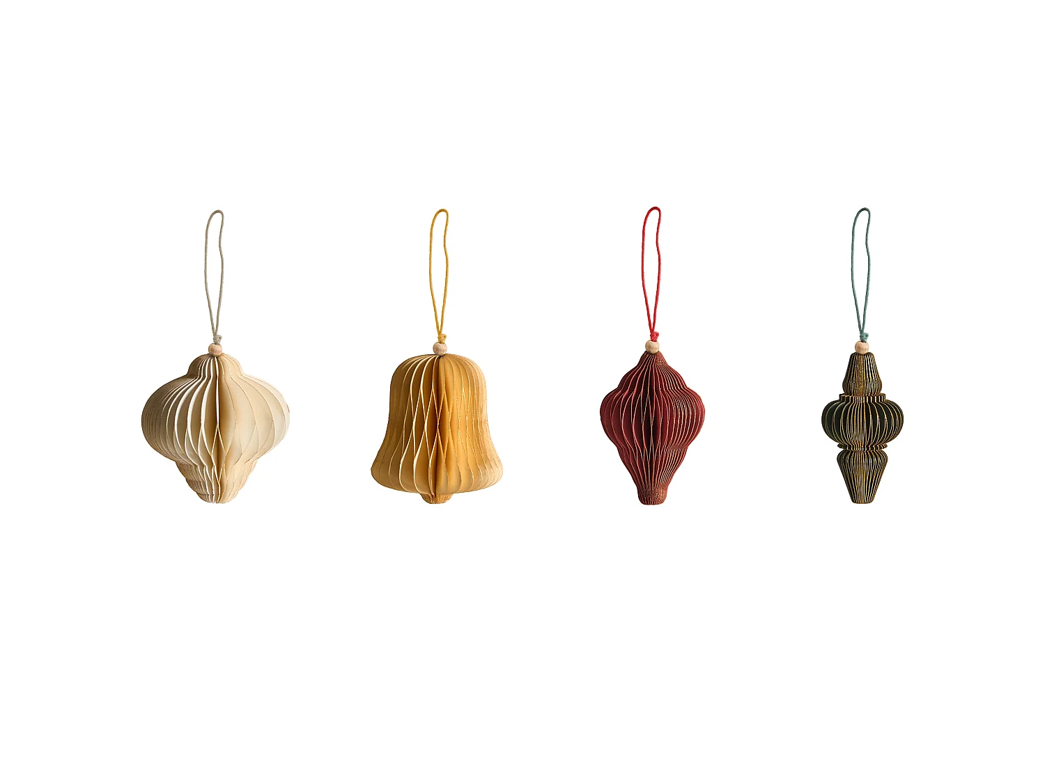 Lot de 20 décorations pour sapin de Noël MALSELVA Papier Multicolore