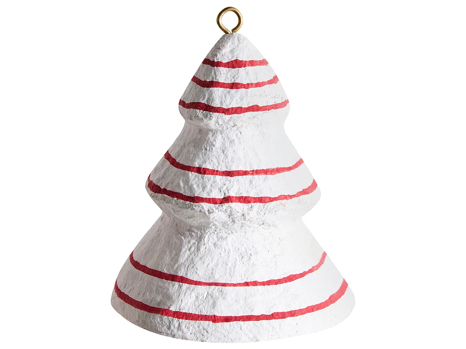 Lot de 12 décorations pour sapin de Noël GIDEALVEN Papier-mâché Rouge/blanc