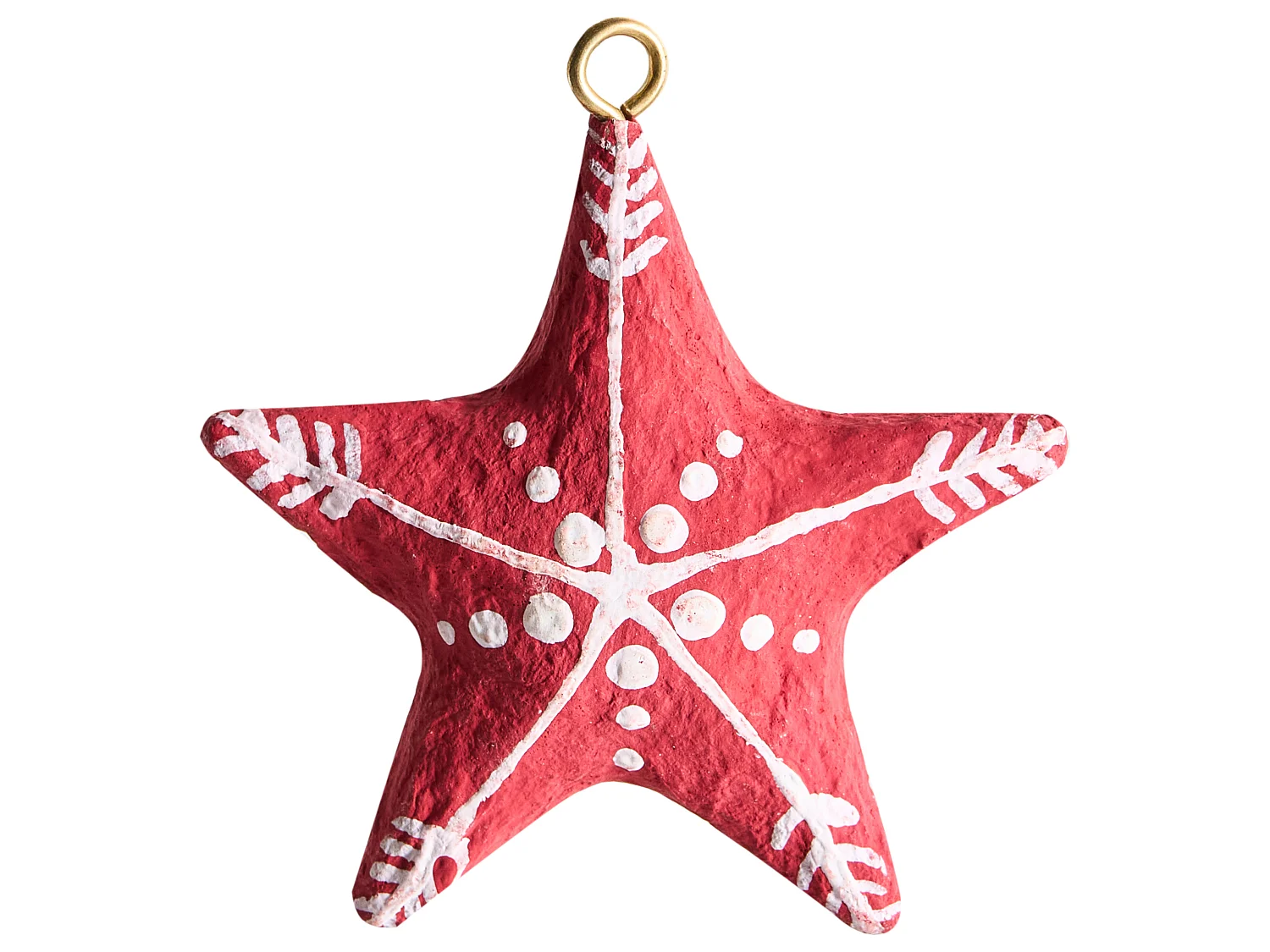 Lot de 12 décorations pour sapin de Noël GIDEALVEN Papier-mâché Rouge/blanc