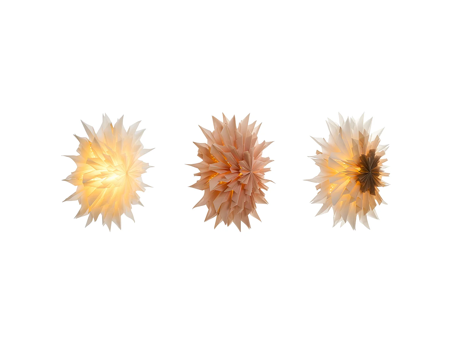 Lot de 3 décorations suspendues LED FORSAN 41 cm Étoile Multicolore