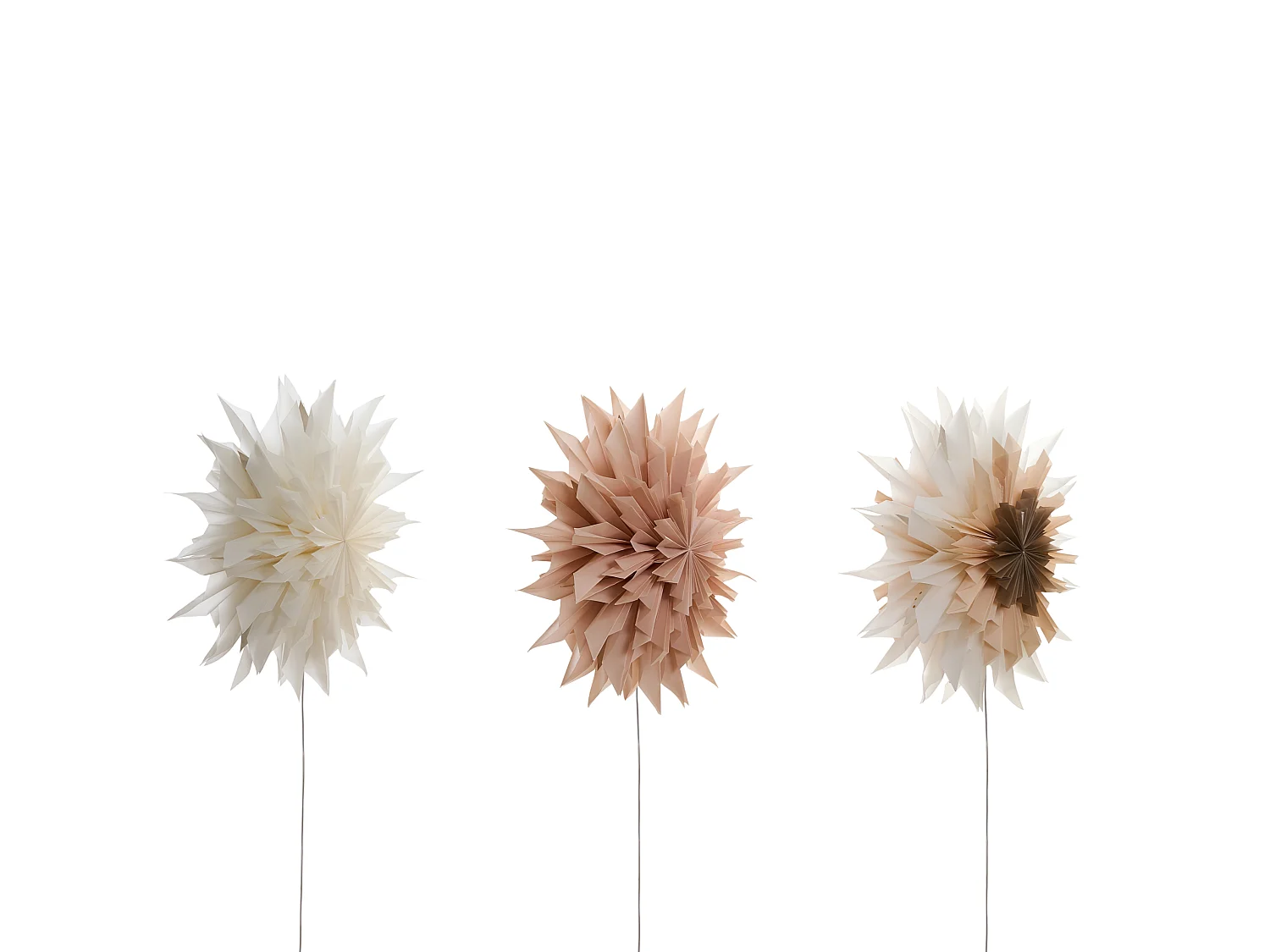 Lot de 3 décorations suspendues LED FORSAN 41 cm Étoile Multicolore