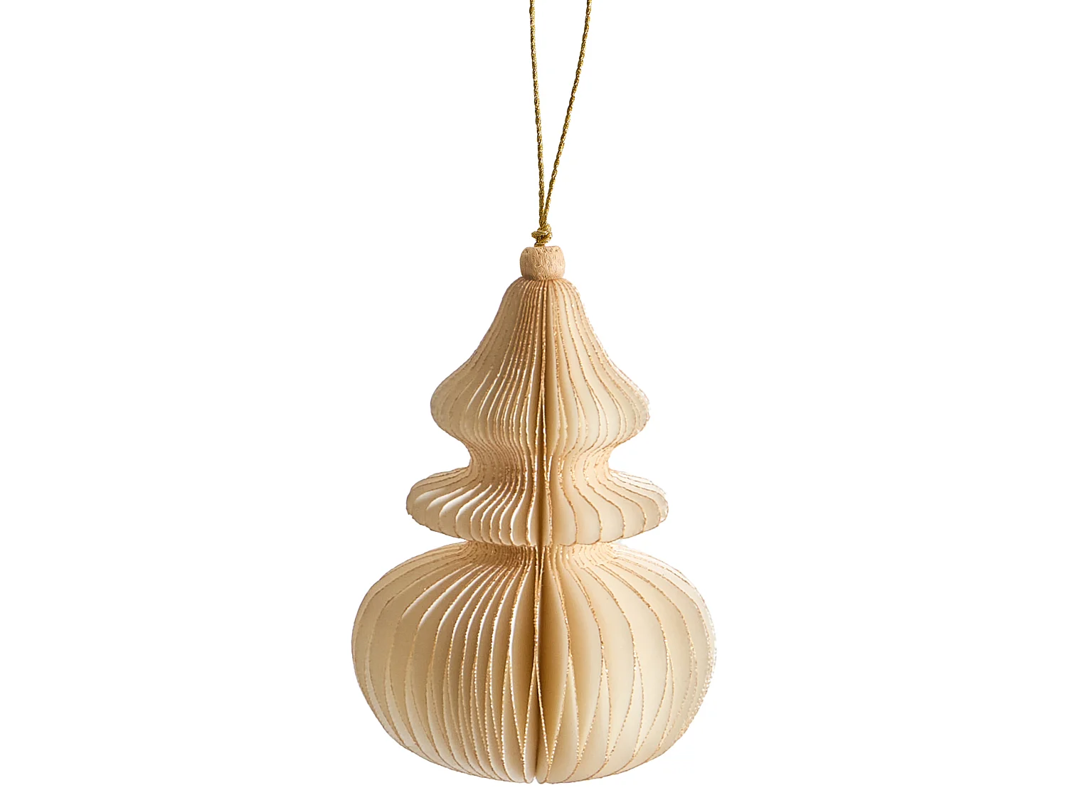 Lot de 20 décorations pour sapin de Noël ALTAELVA Papier Beige