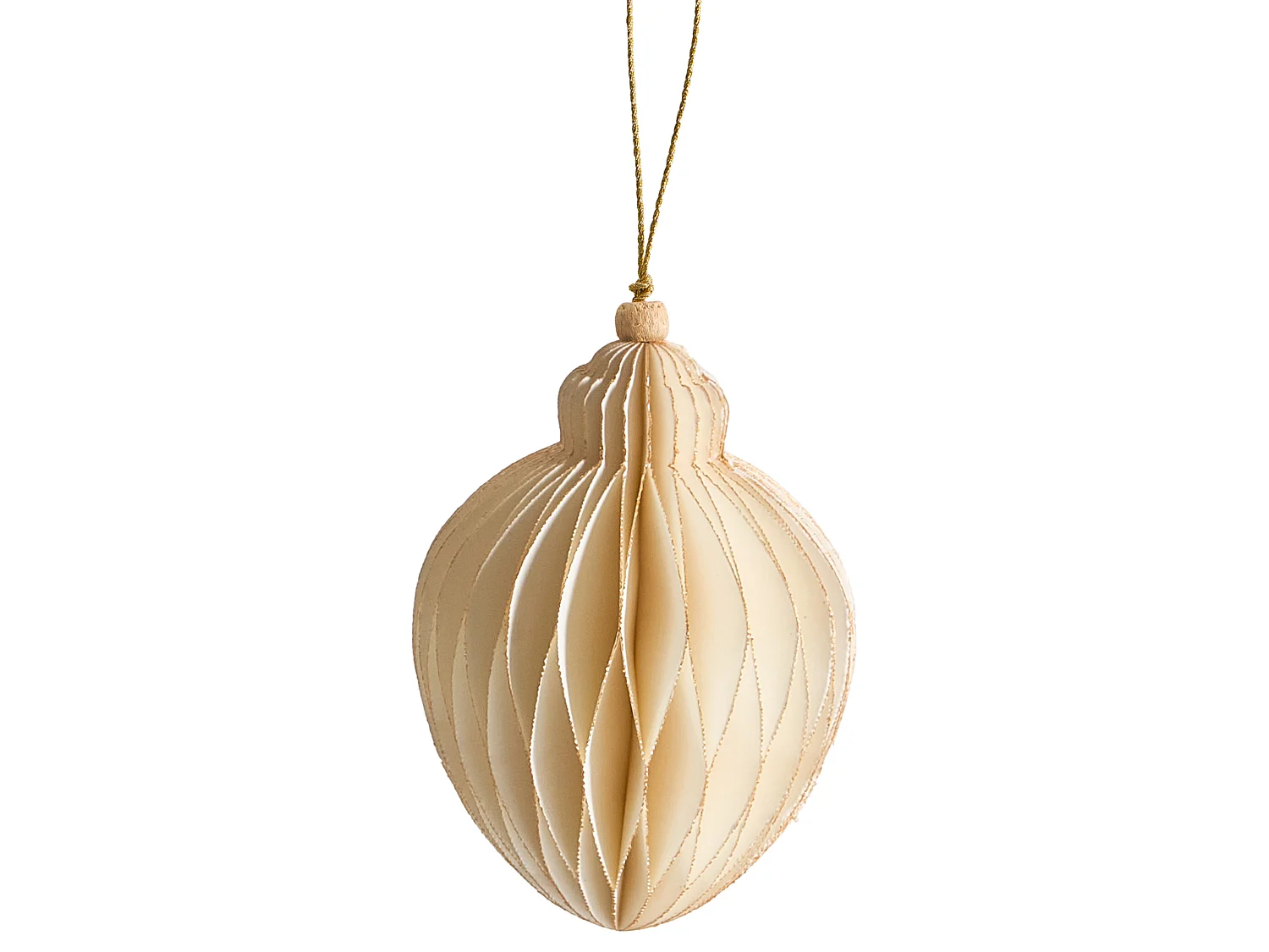 Lot de 20 décorations pour sapin de Noël ALTAELVA Papier Beige