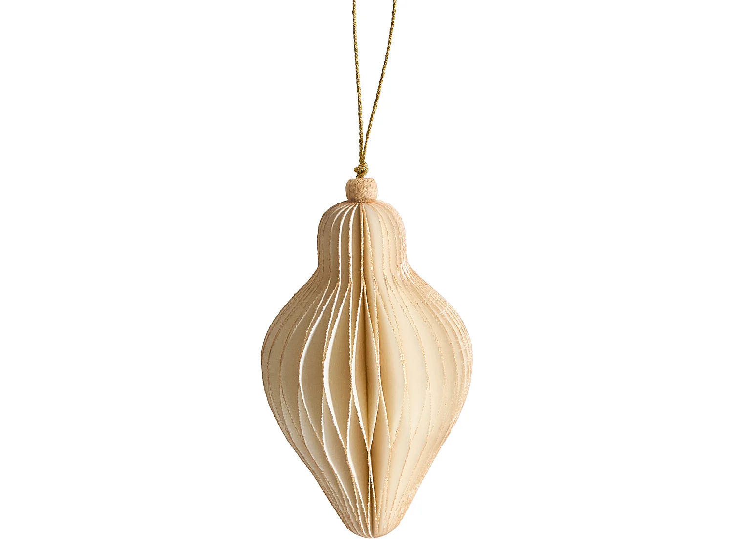 Lot de 20 décorations pour sapin de Noël ALTAELVA Papier Beige