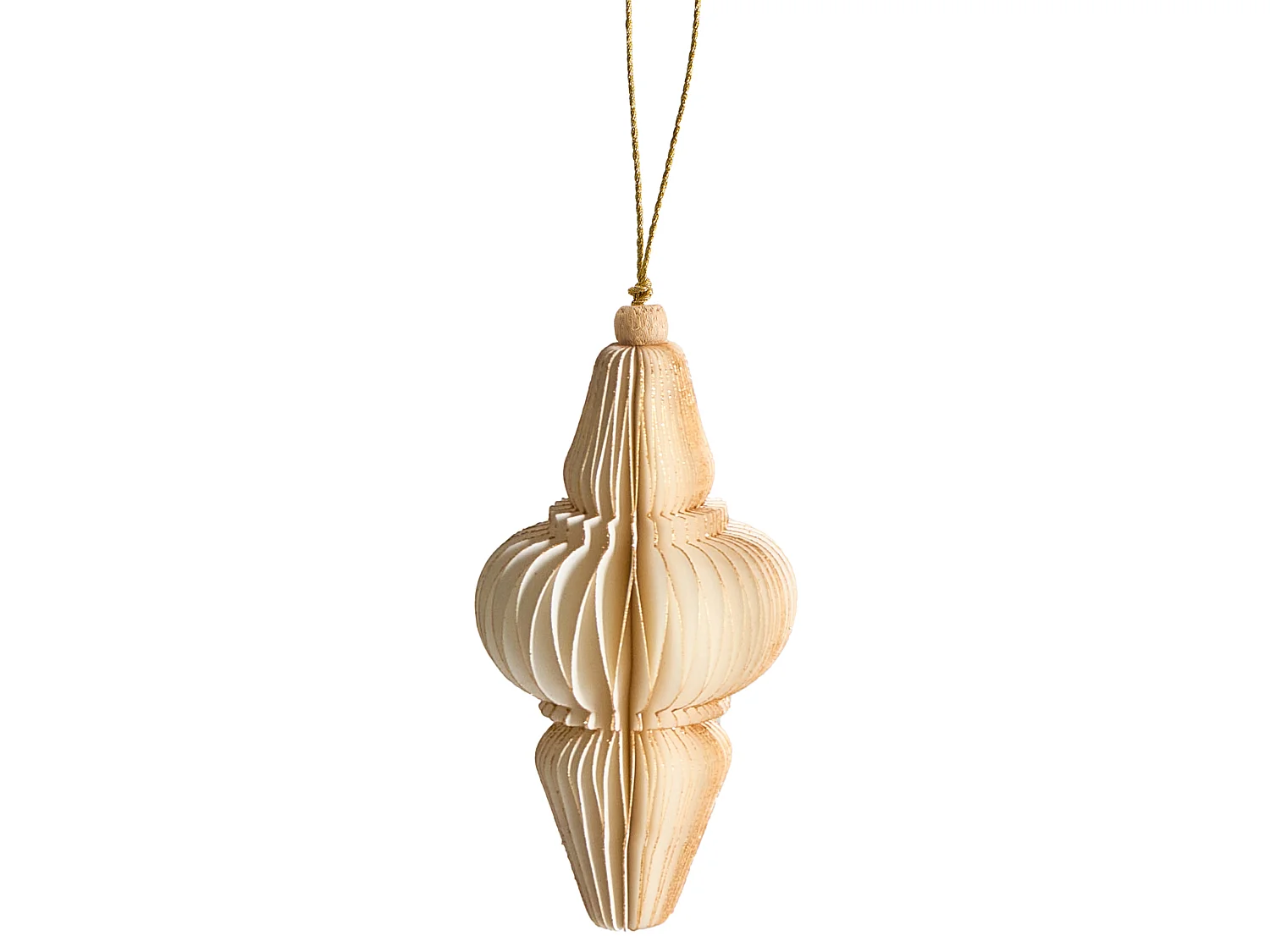 Lot de 20 décorations pour sapin de Noël ALTAELVA Papier Beige