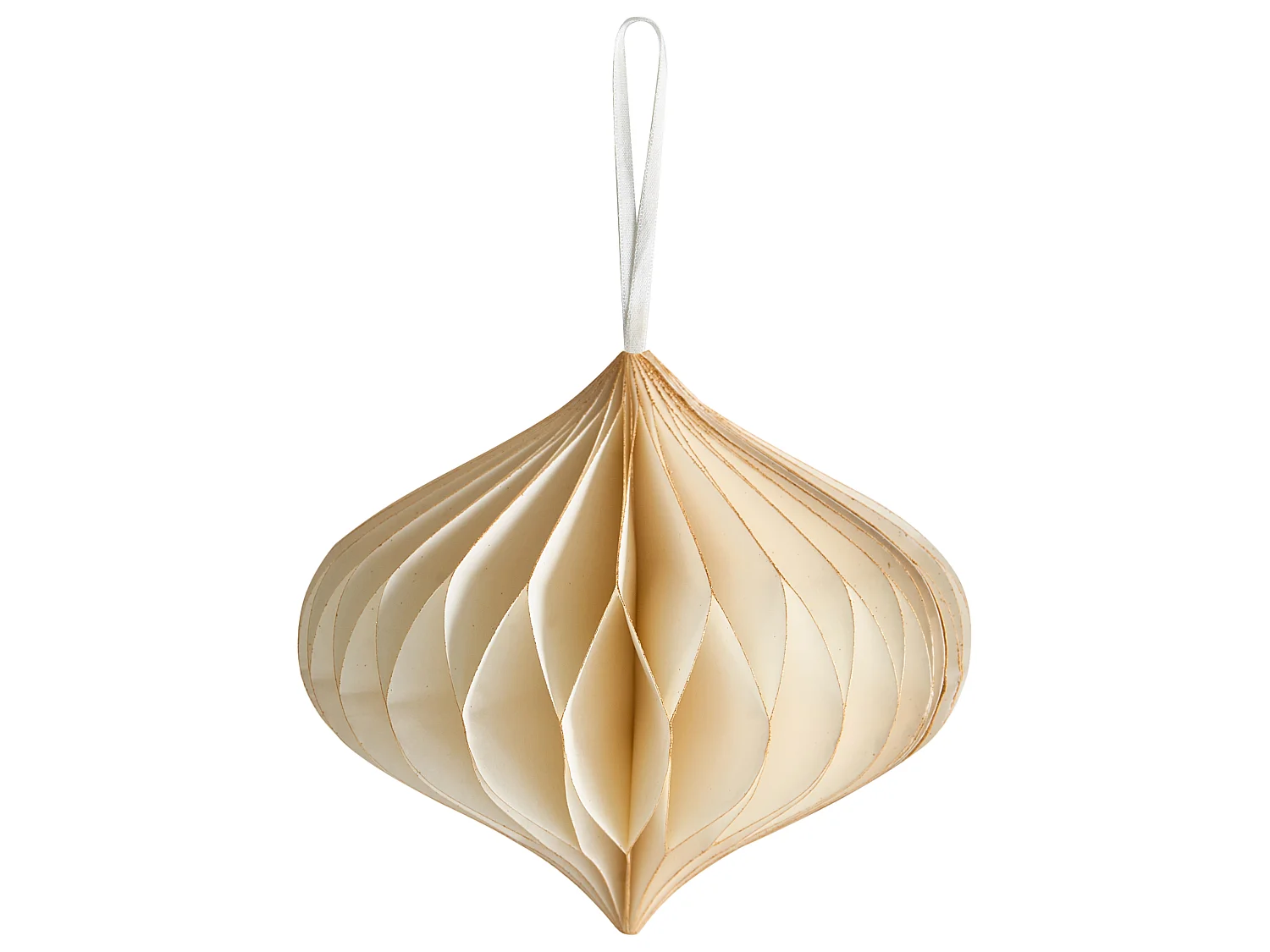 Lot de 20 décorations pour sapin de Noël JOLSTRA Papier Beige