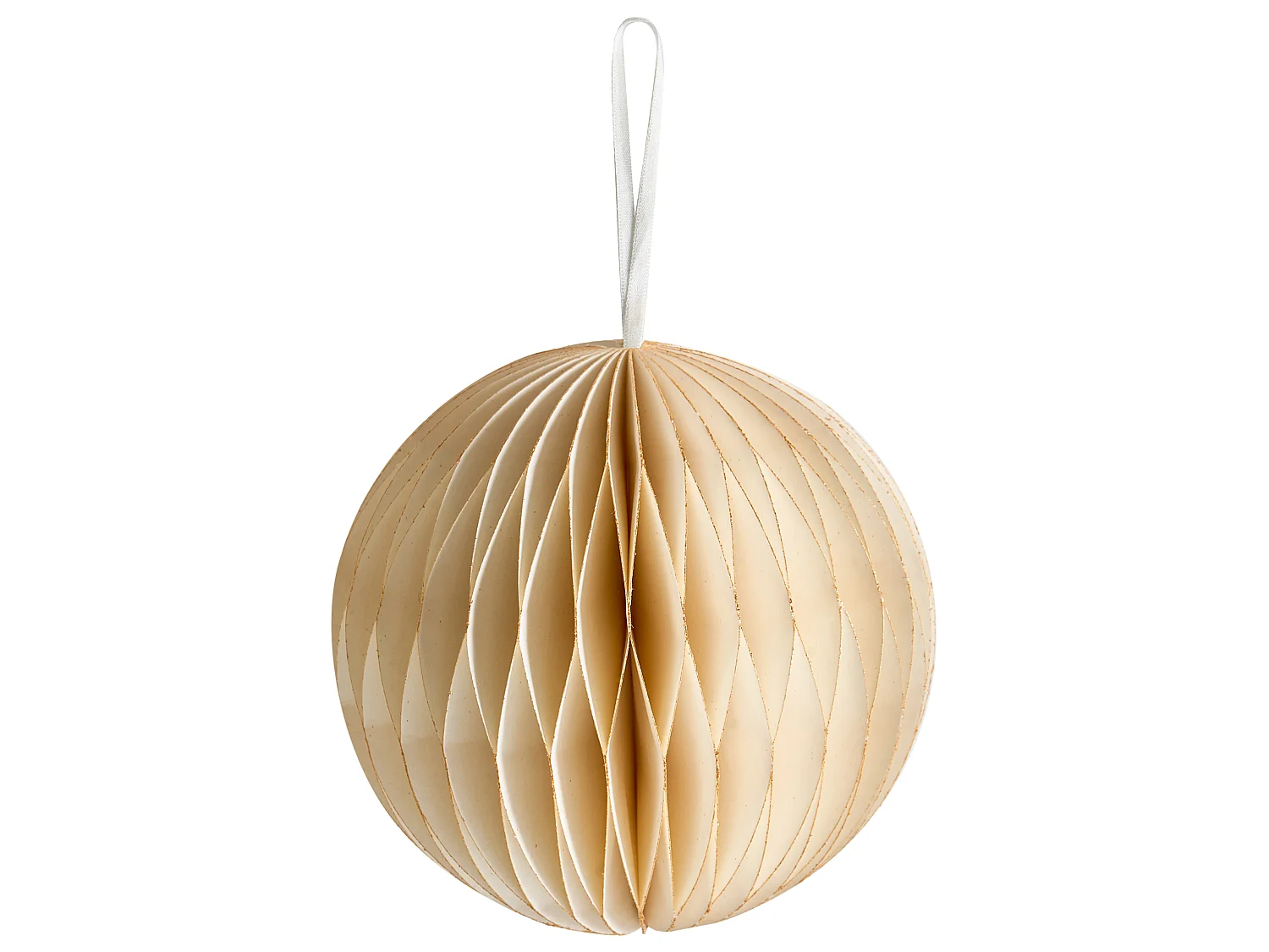 Lot de 20 décorations pour sapin de Noël JOLSTRA Papier Beige