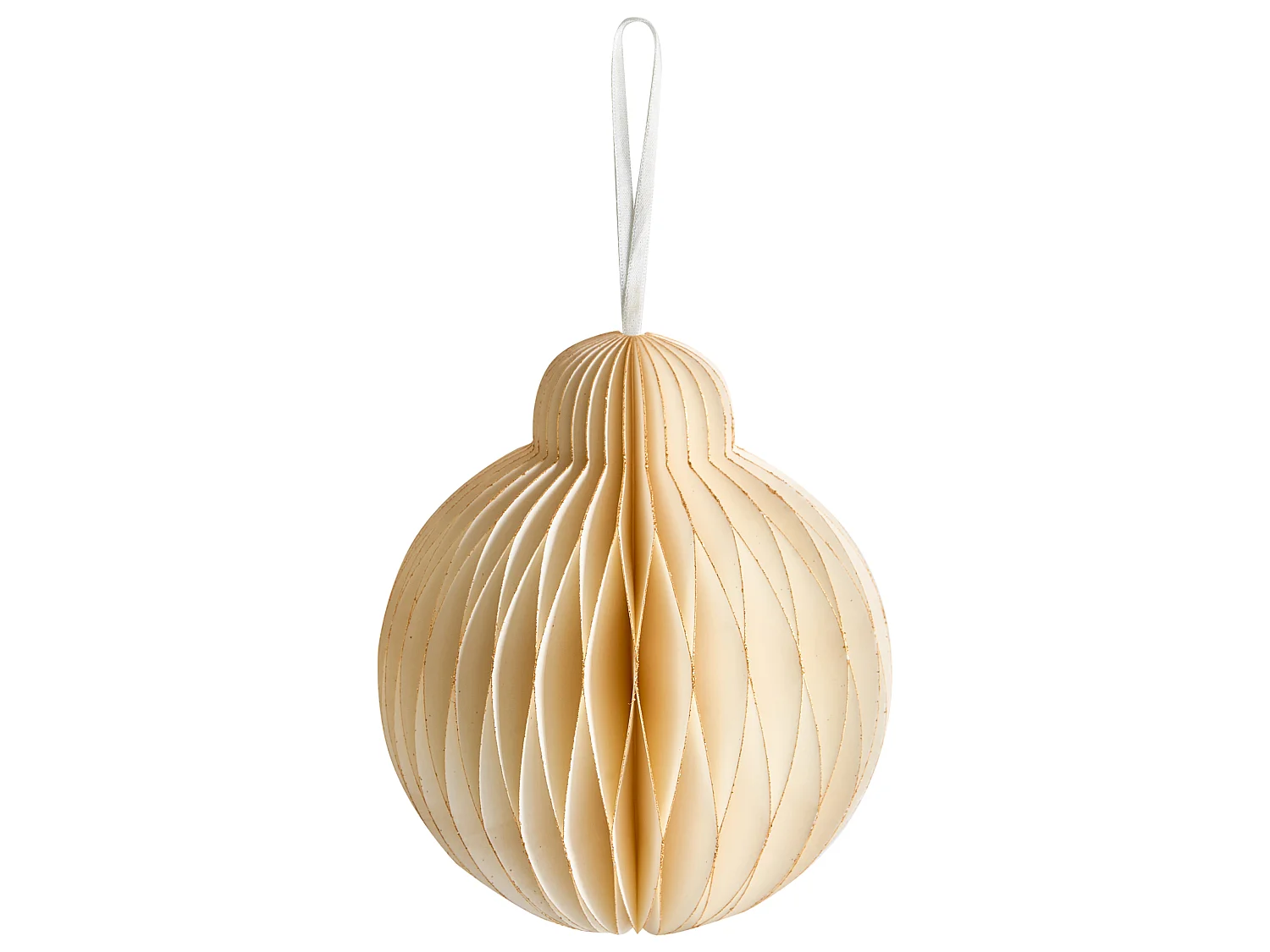 Lot de 20 décorations pour sapin de Noël JOLSTRA Papier Beige