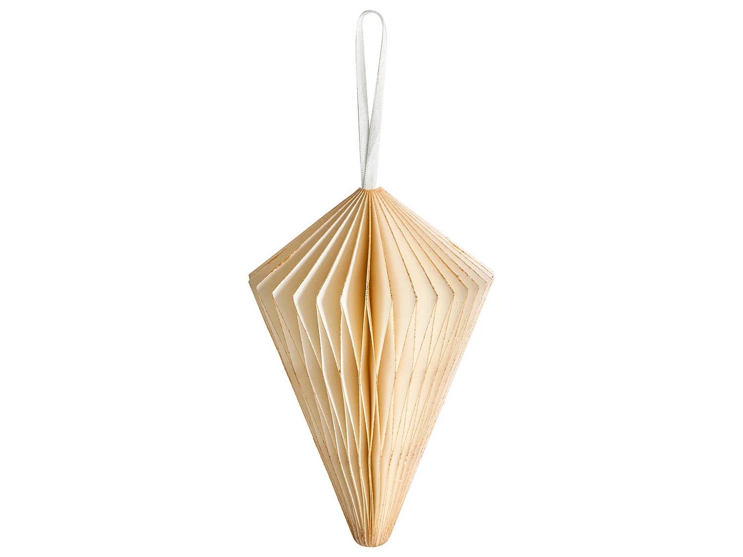 Lot de 20 décorations pour sapin de Noël JOLSTRA Papier Beige
