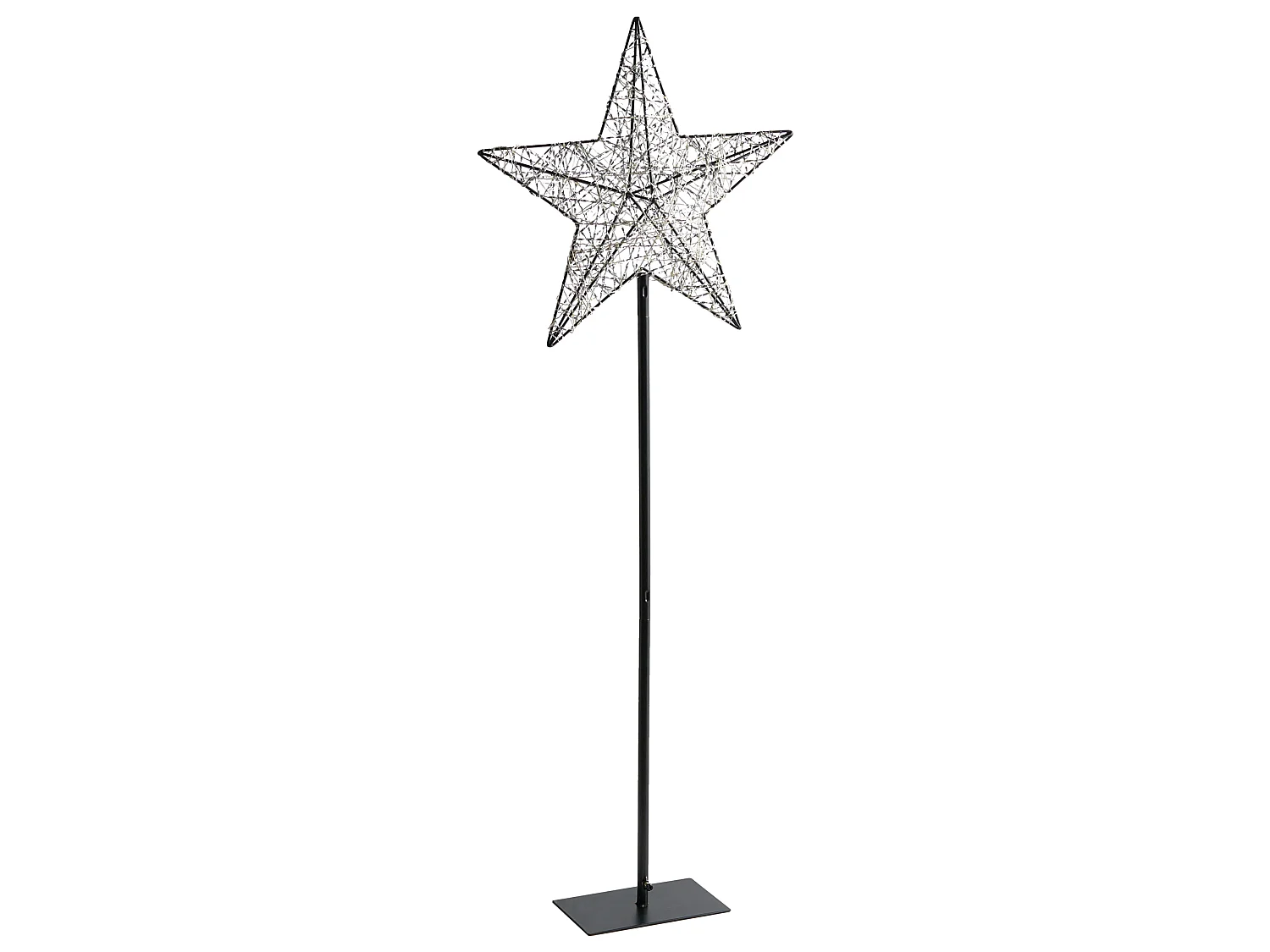 Décoration extérieure LED SANNAN 110 cm Étoile Noir