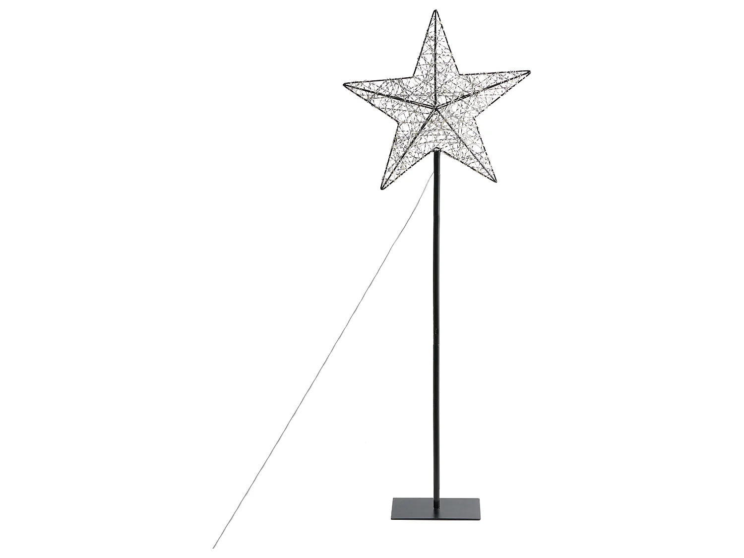 Décoration extérieure LED SANNAN 110 cm Étoile Noir
