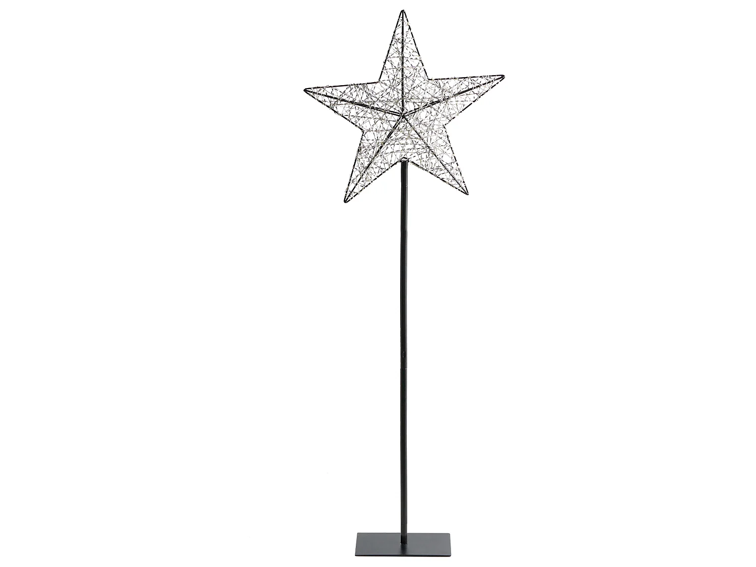 Décoration extérieure LED SANNAN 110 cm Étoile Noir