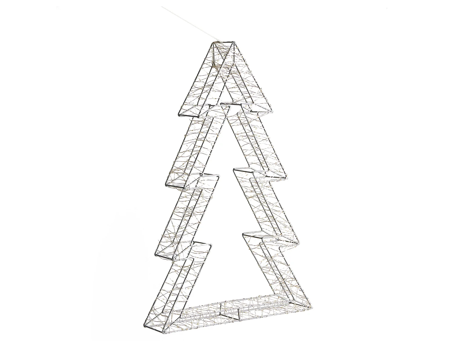 Décoration extérieure LED AKERAN 60 cm Arbre de Noël Argenté