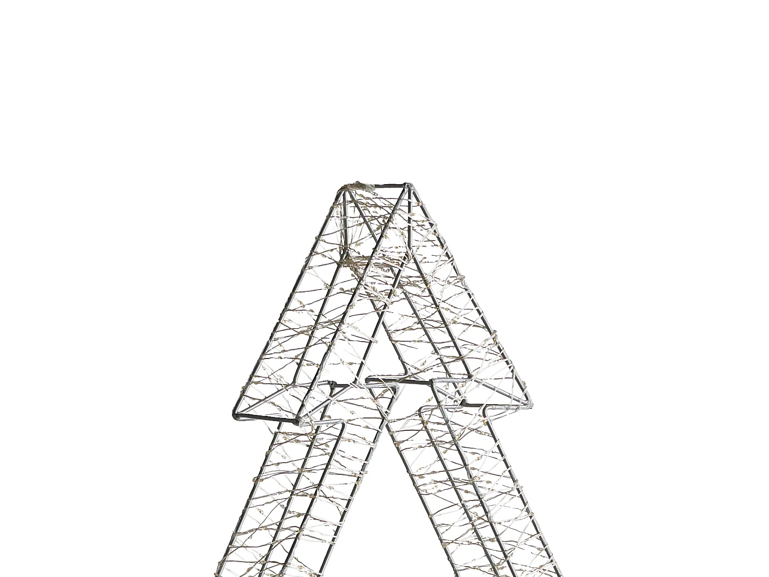 Décoration extérieure LED AKERAN 60 cm Arbre de Noël Argenté