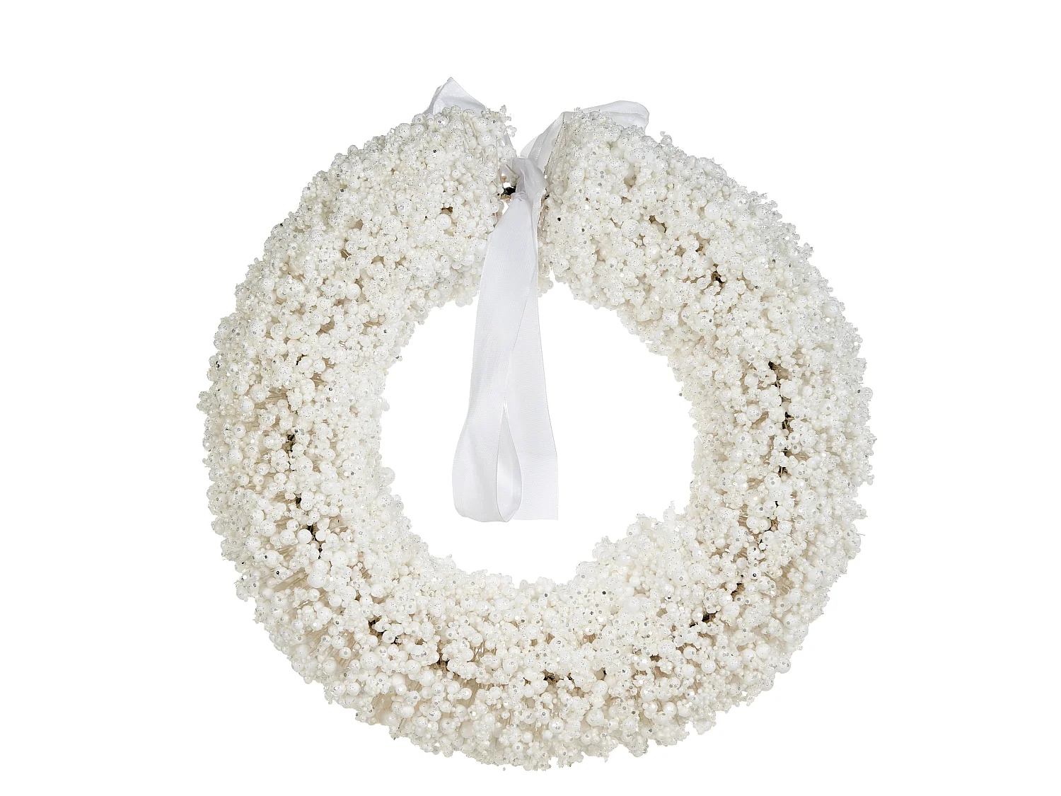 Couronne de Noël ARESJON 40 cm Blanc