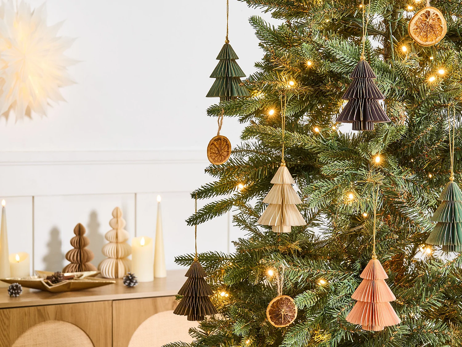 Lot de 20 décorations pour sapin de Noël GUDENA Papier Multicolore