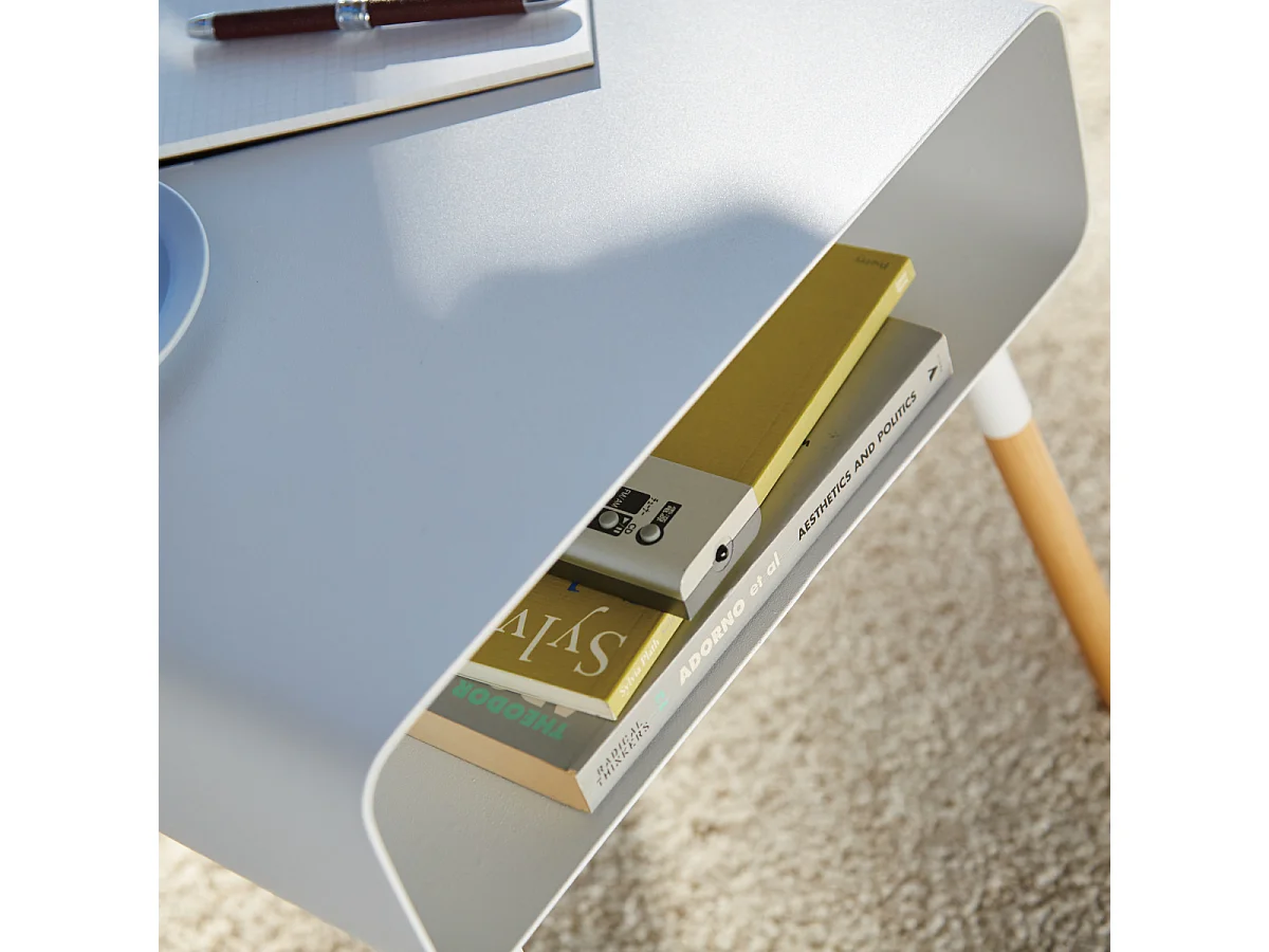 Kleine Eenvoudige Bijzettafel L35 cm - Metalen Stalen Ontwerp