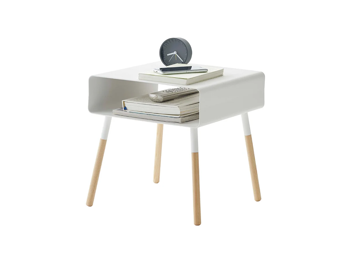 Kleine Eenvoudige Bijzettafel L35 cm - Metalen Stalen Ontwerp