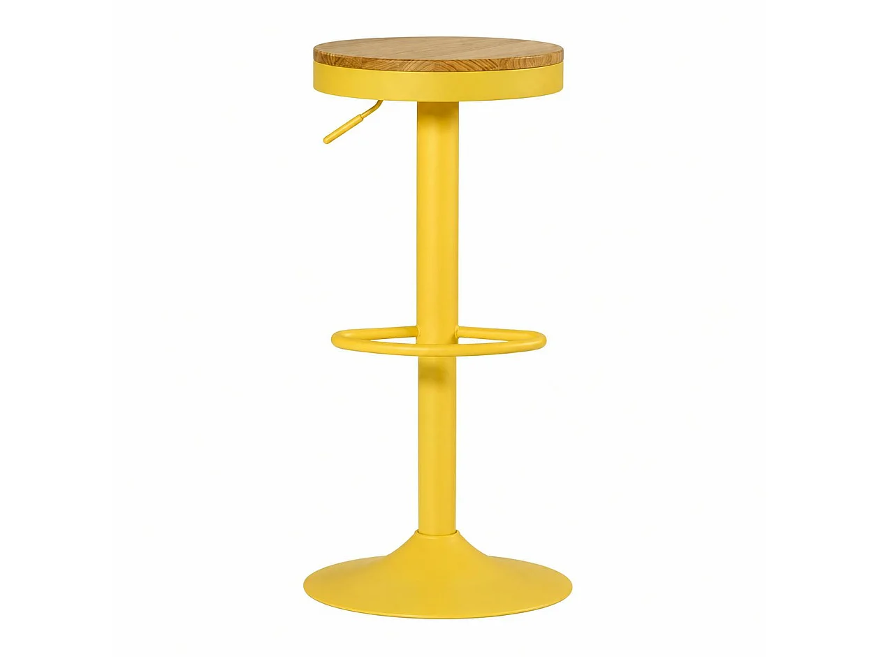 Tabouret de bar réglable métal jaune (lot de 2) LEEDS