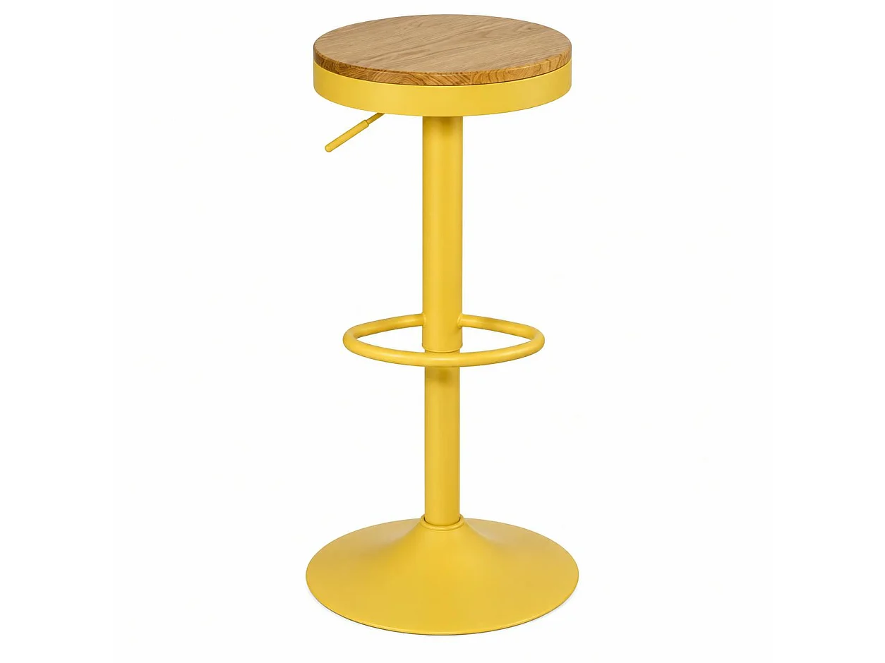 Tabouret de bar réglable métal jaune (lot de 2) LEEDS