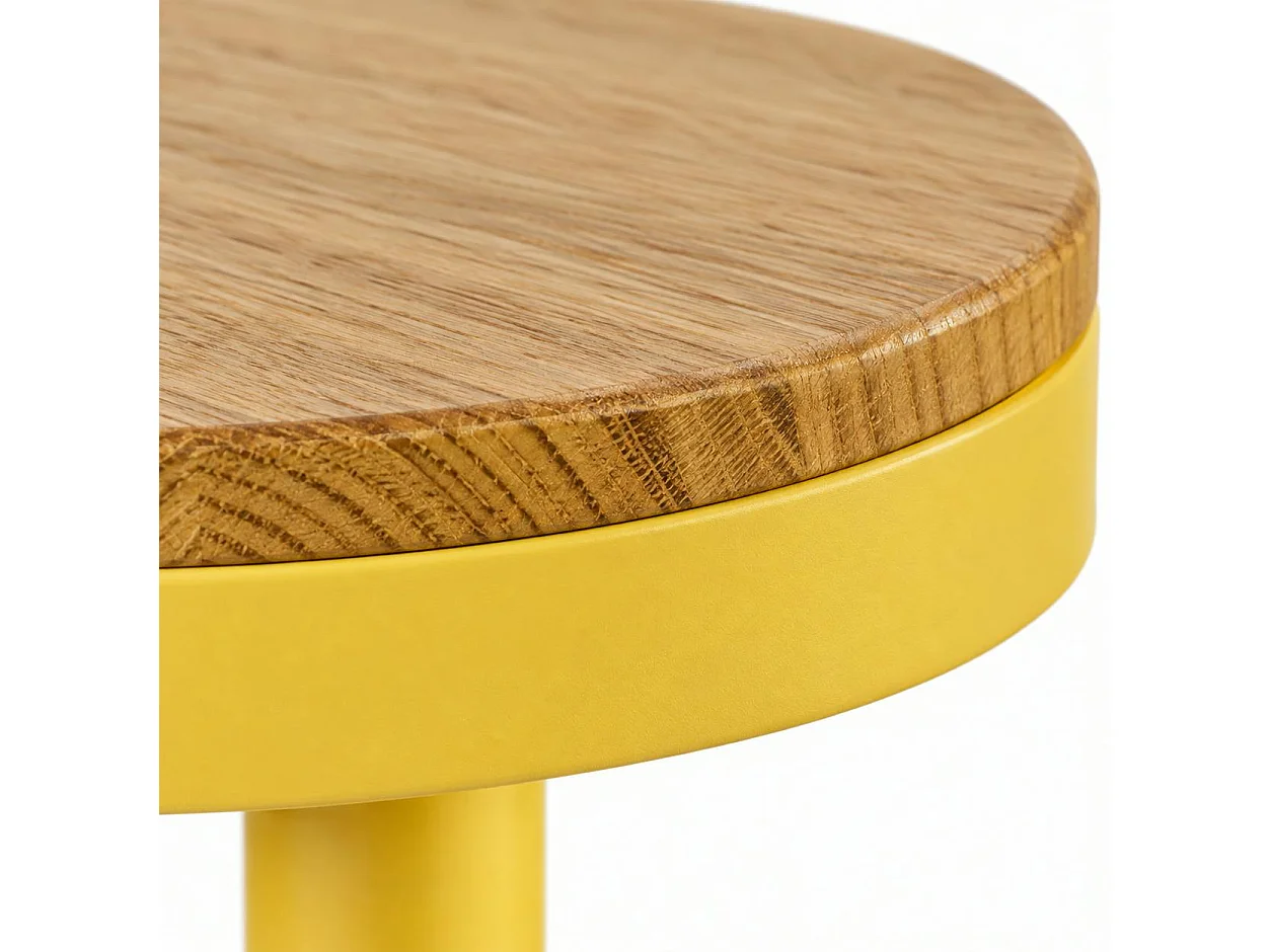 Tabouret de bar réglable métal jaune (lot de 2) LEEDS