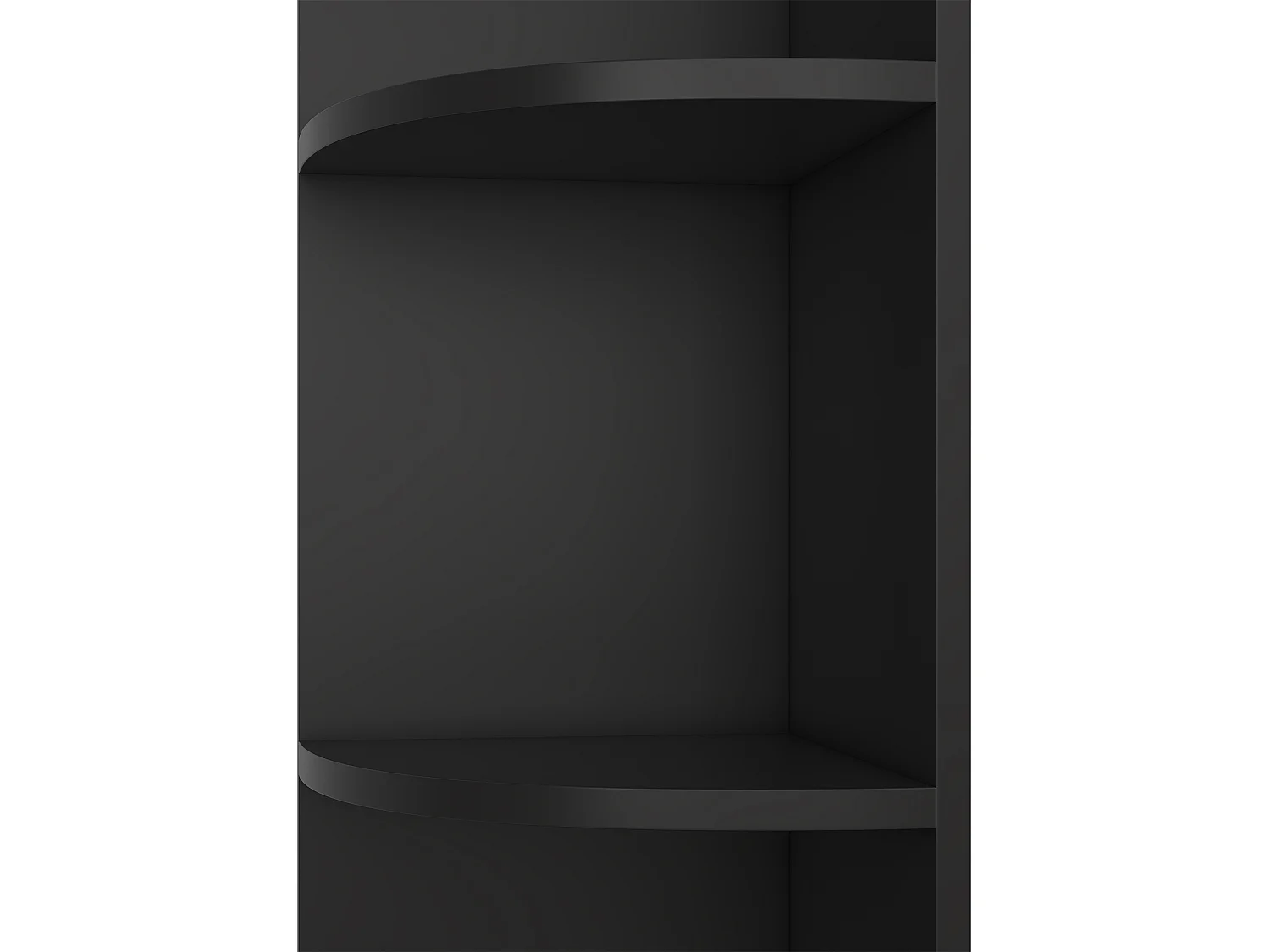 Bibliothèque, Étagère d'angle 42x30x180 cm - Avec 5 étagères - Design épuré - MDF - Noir