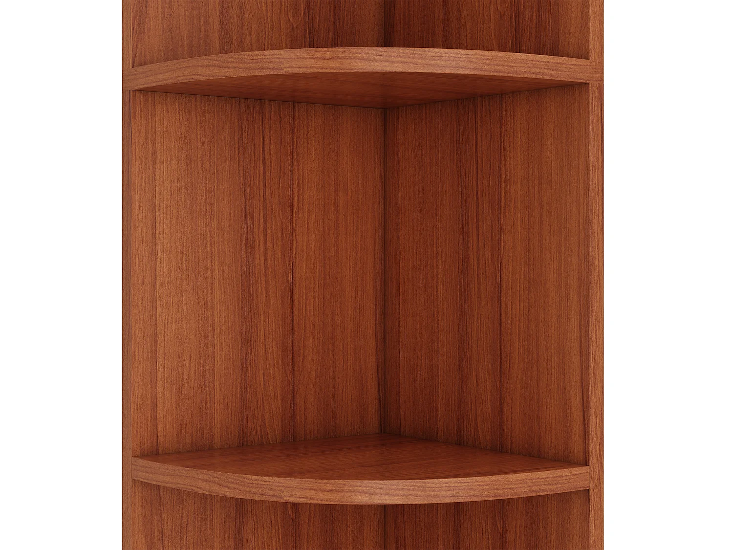 Bibliothèque, Étagère d'angle 42x30x180 cm - Avec 5 étagères - Design épuré - MDF - Marron