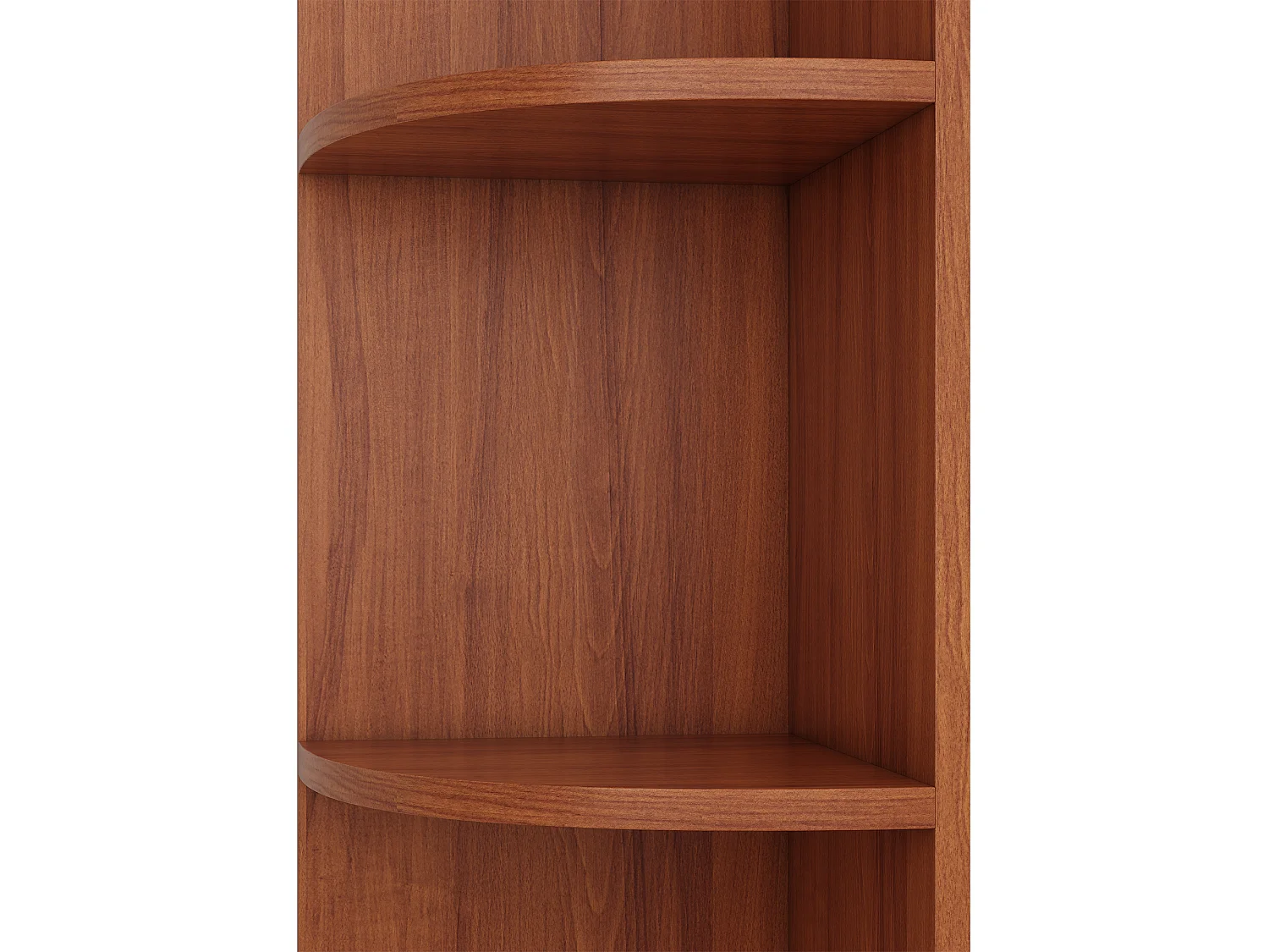 Bibliothèque, Étagère d'angle 42x30x180 cm - Avec 5 étagères - Design épuré - MDF - Marron